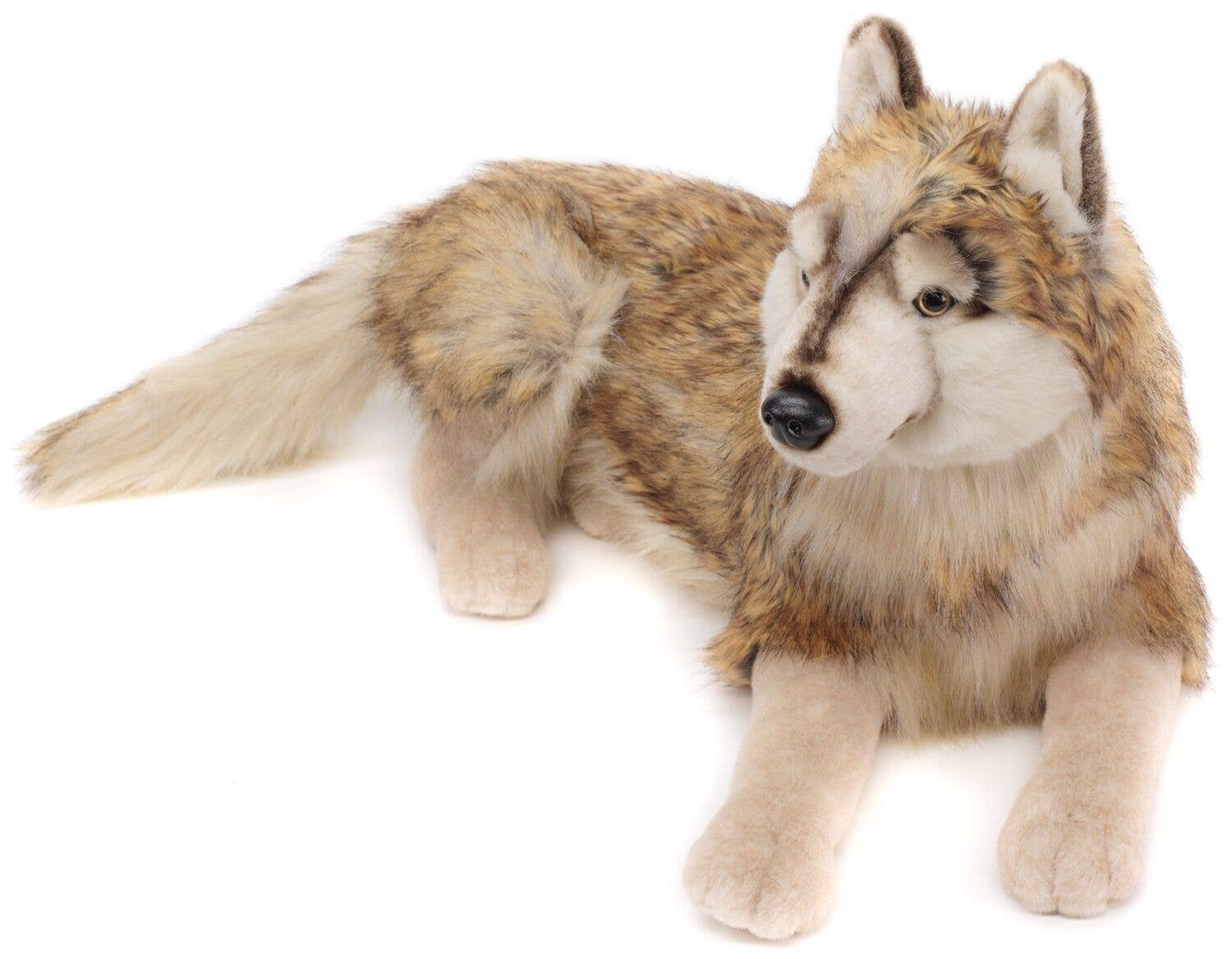 Wolf, liegend - 100 cm (Länge) - Kuschel-/Plüschtier