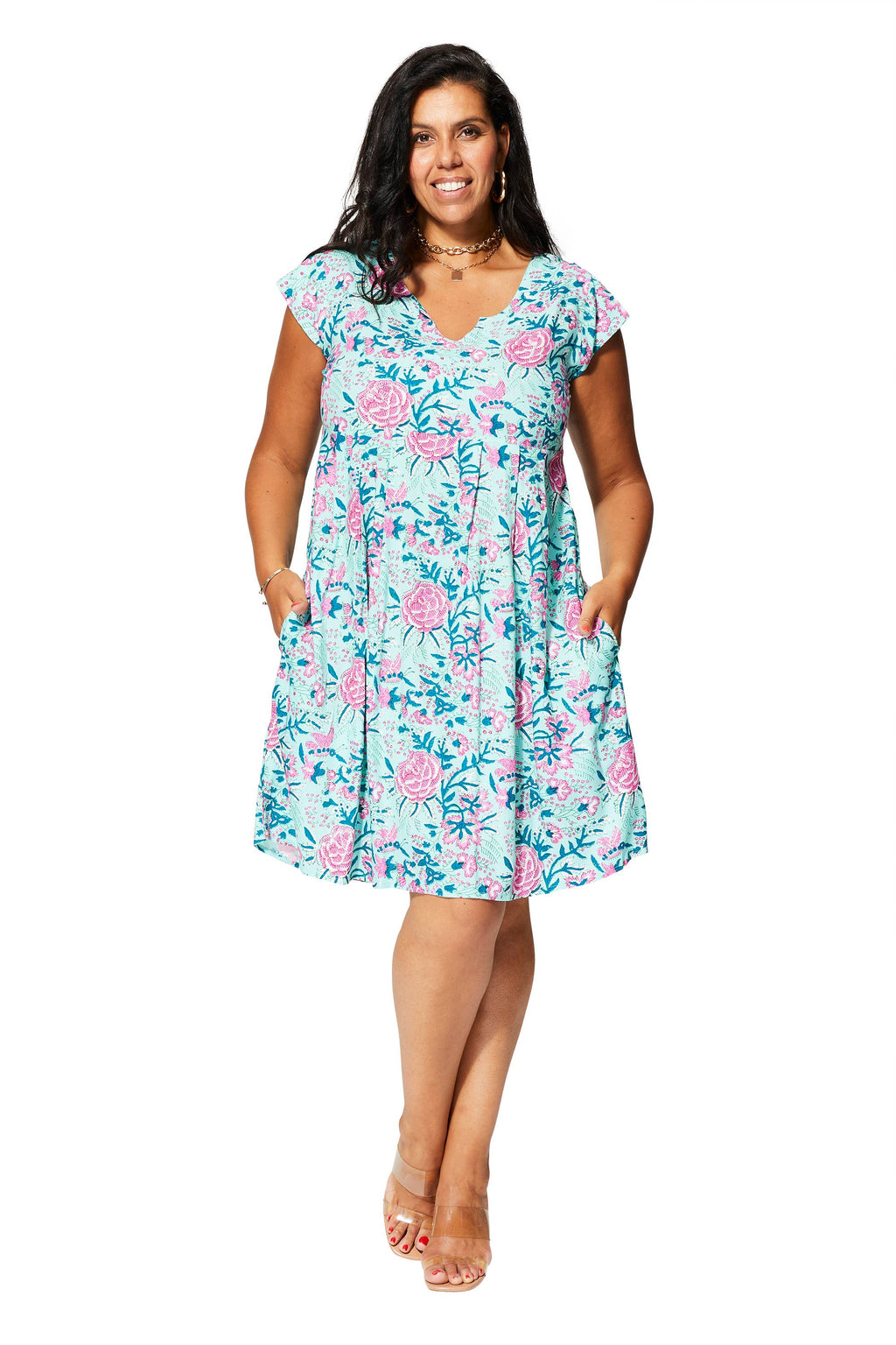 KURZÄRMLIGES SOMMERKLEID ROPV0012A