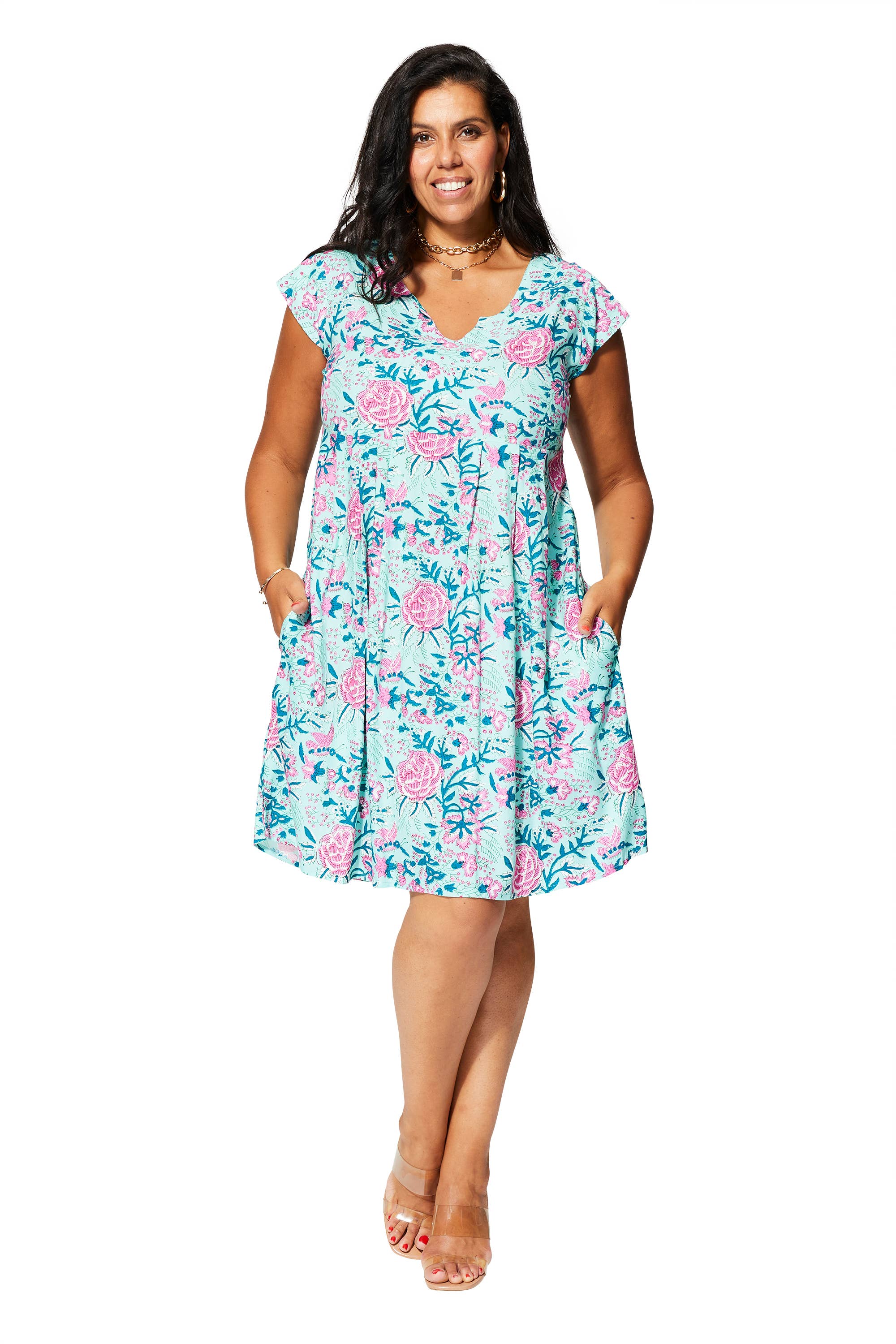 KURZÄRMLIGES SOMMERKLEID ROPV0012A
