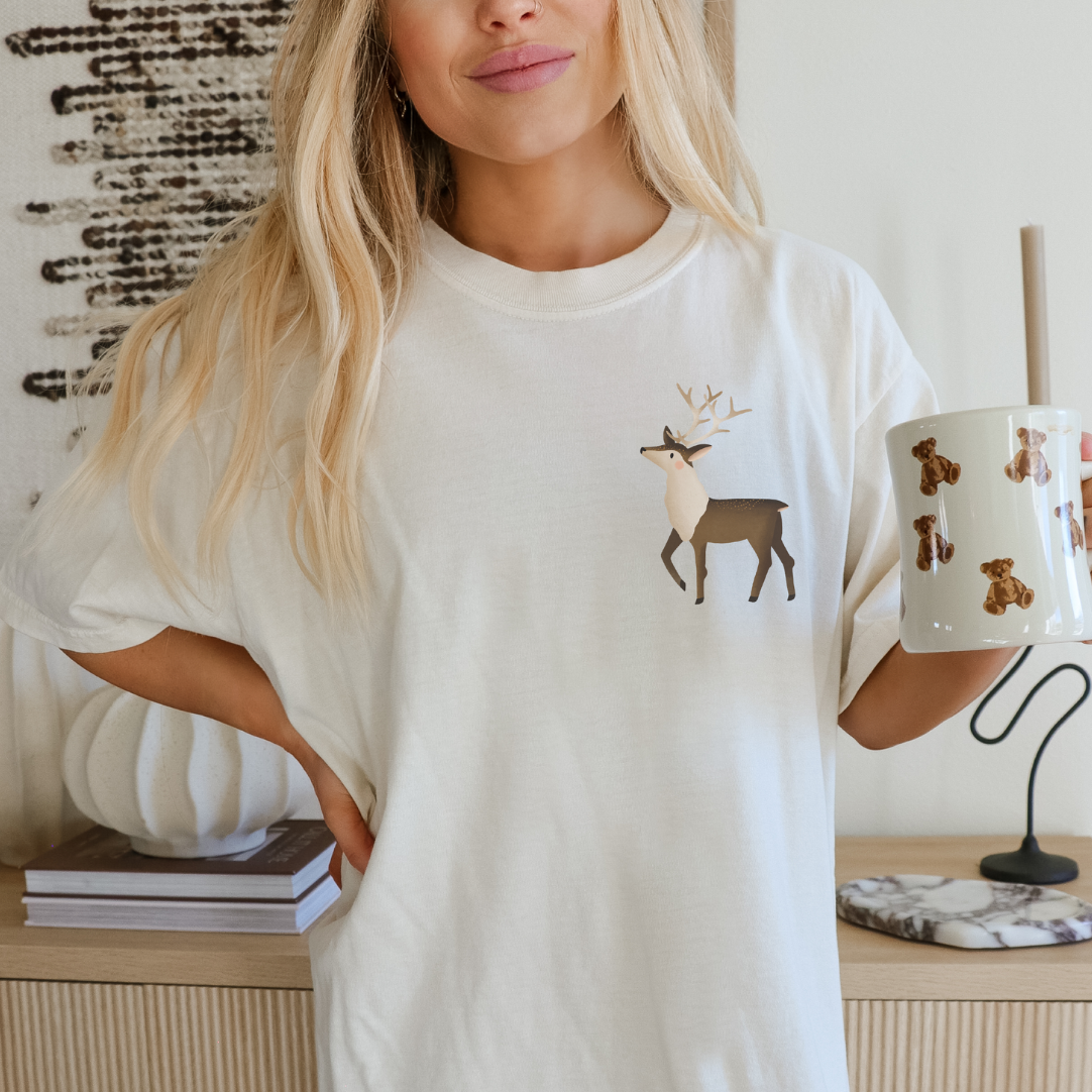T-Shirt Rentier Norwegen - BIOBAUMWOLLE Weihnachten Skandi