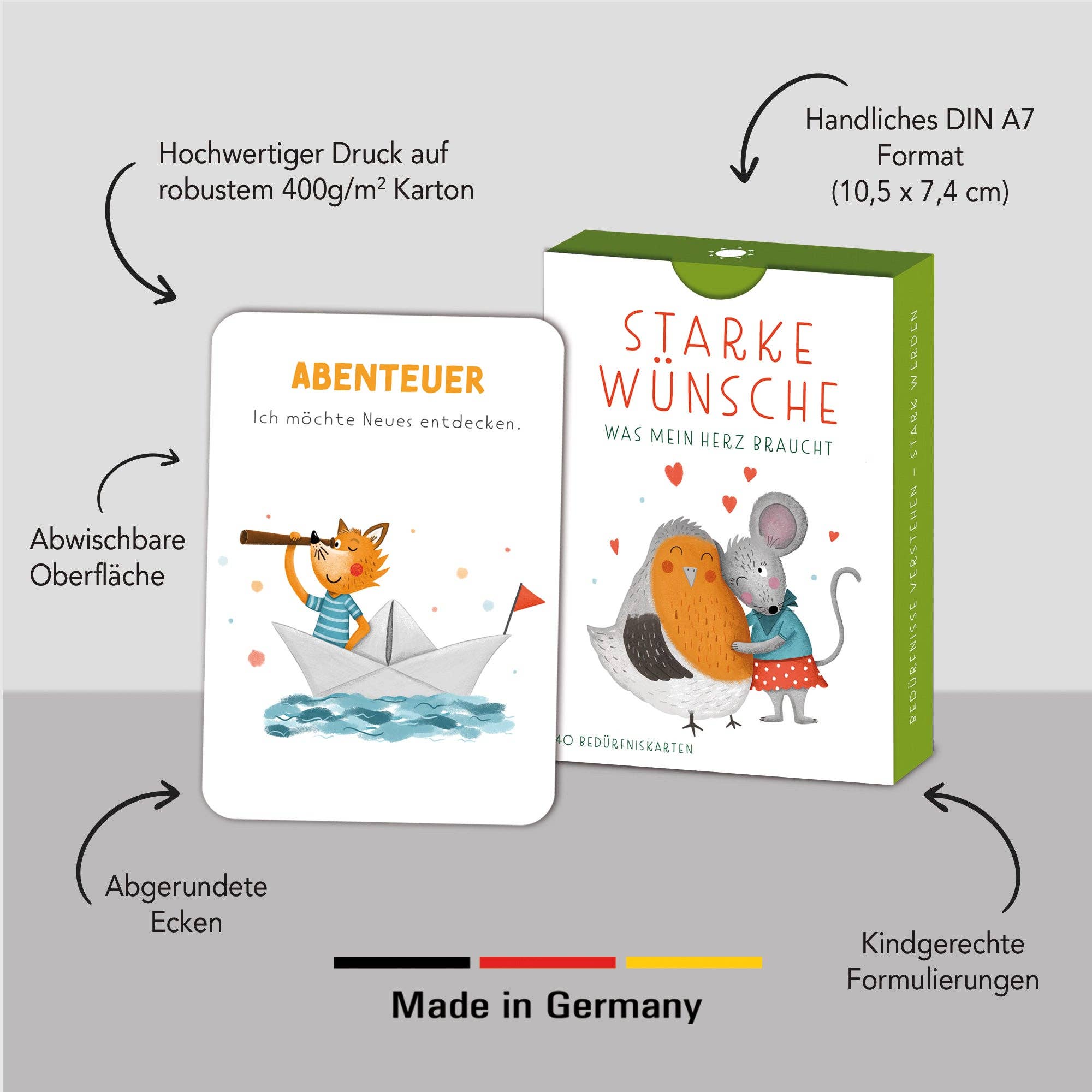 Bedürfniskarten für Kinder "Starke Wünsche"