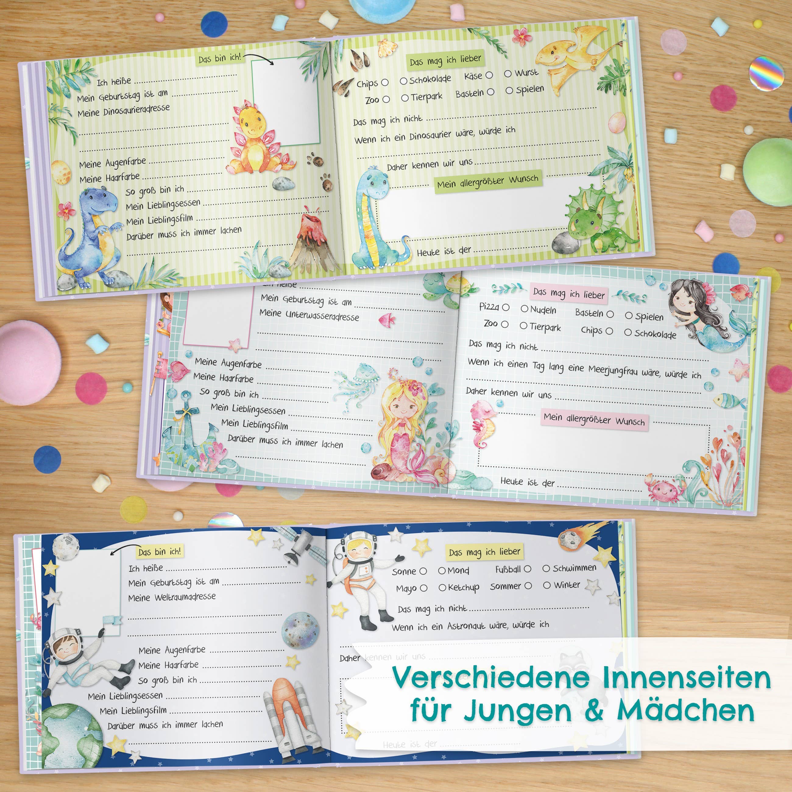 Freundebuch - Meine Schulfreunde - Design 2 - grünes Cover