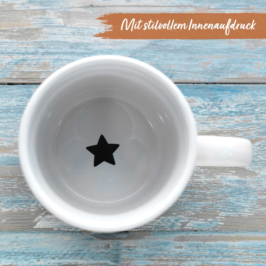 Tasse „Papa du bist wunderbar“ – Keramiktasse mit Motiv & Korkuntersetzer