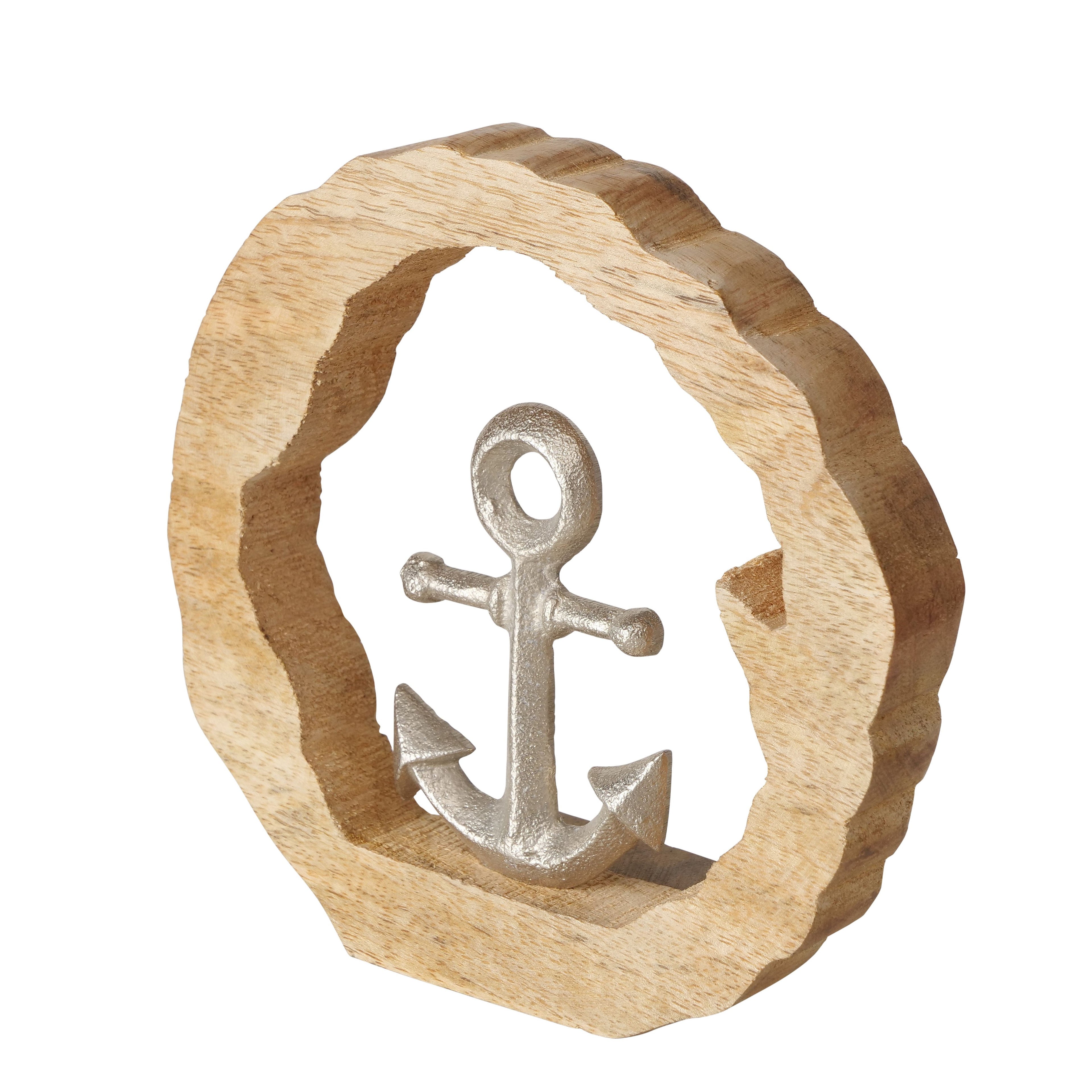 Dekoaufsteller Maritime 2 Stück versch. Motiv Anker und Schiff