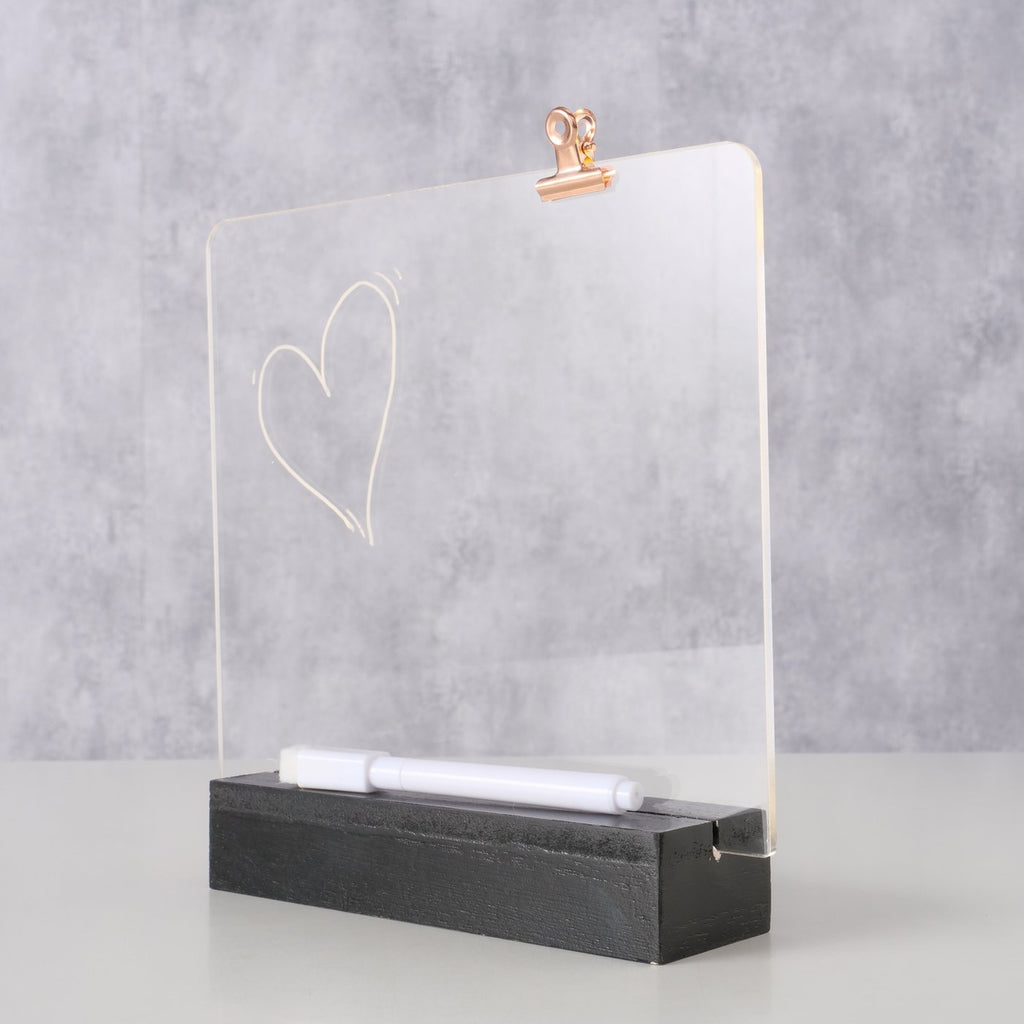 Dekoaufsteller Letra (Bemalbare LED Tafel)