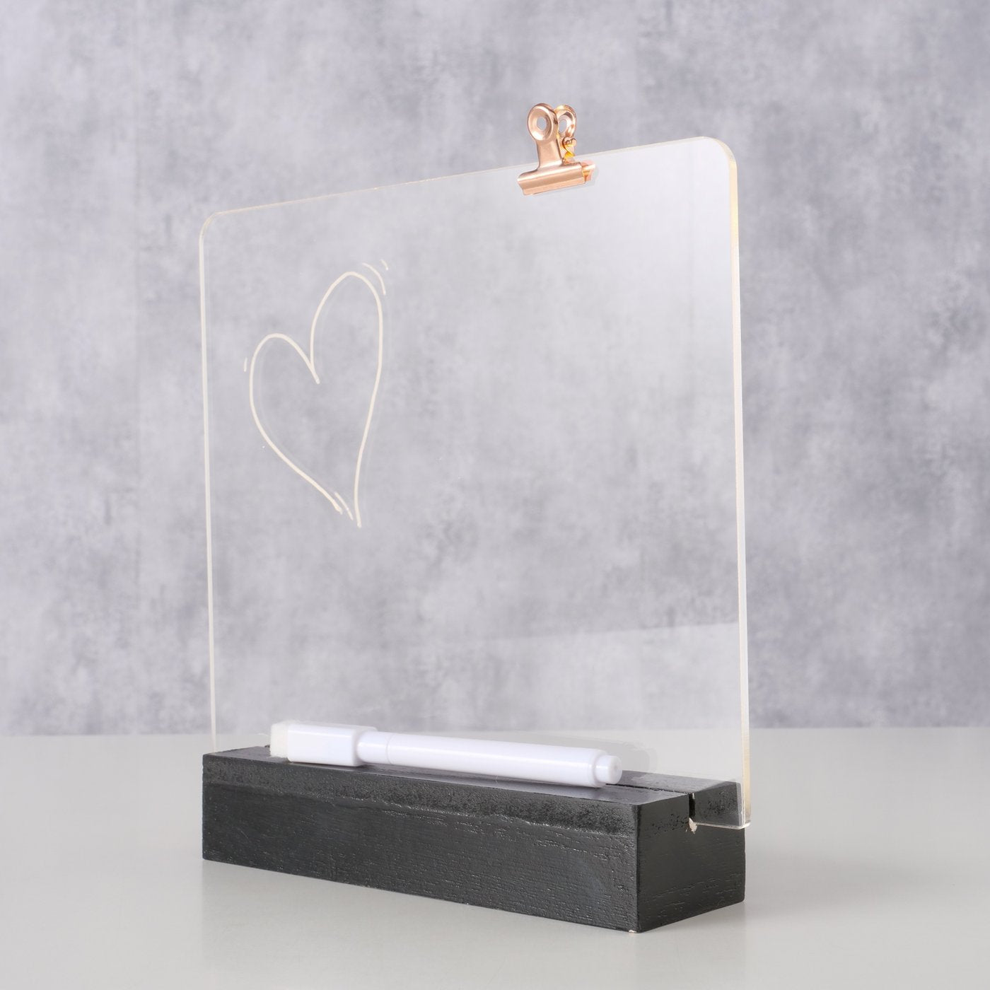 Dekoaufsteller Letra (Bemalbare LED Tafel)