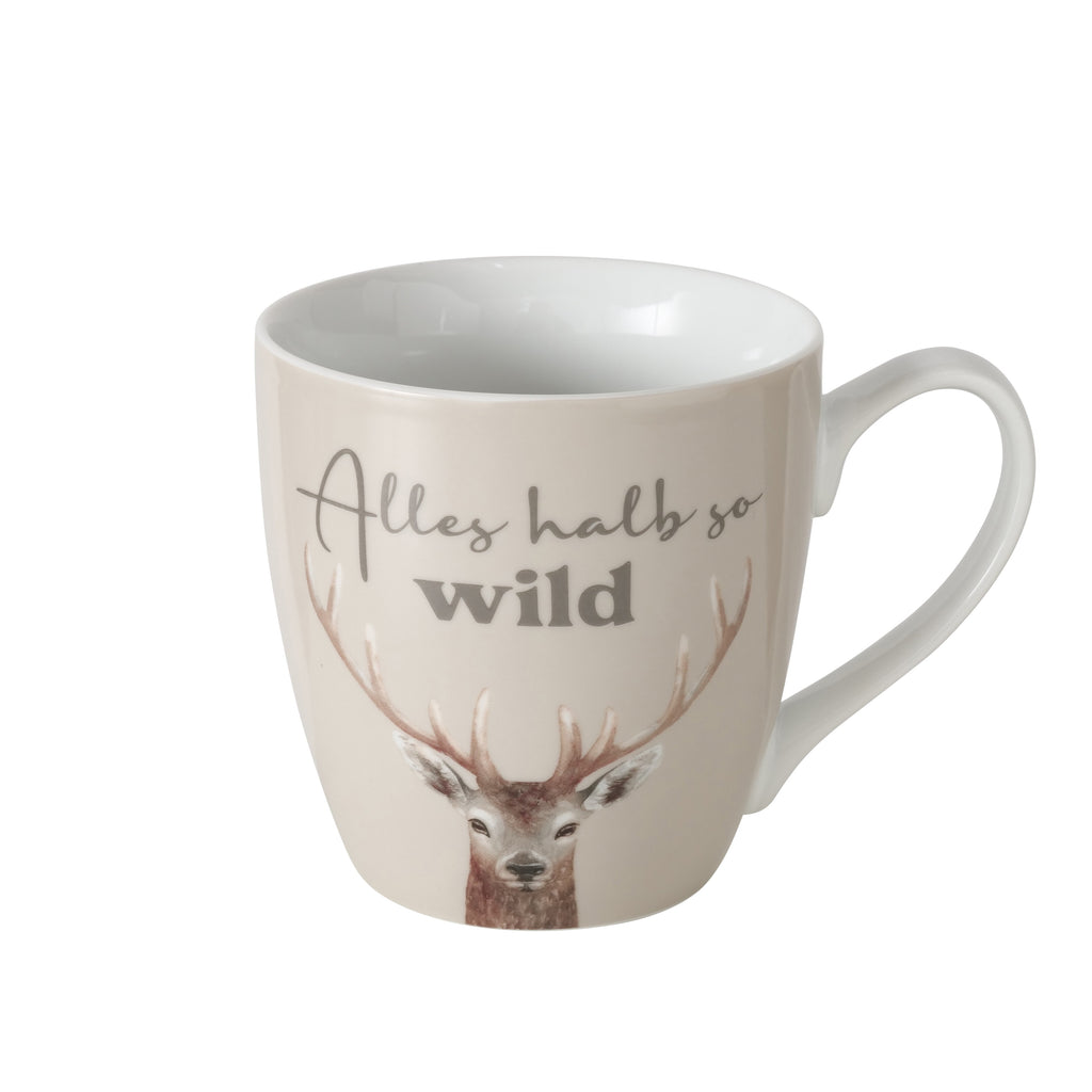 Tassen 2er Set versch. Motiv Hirsch