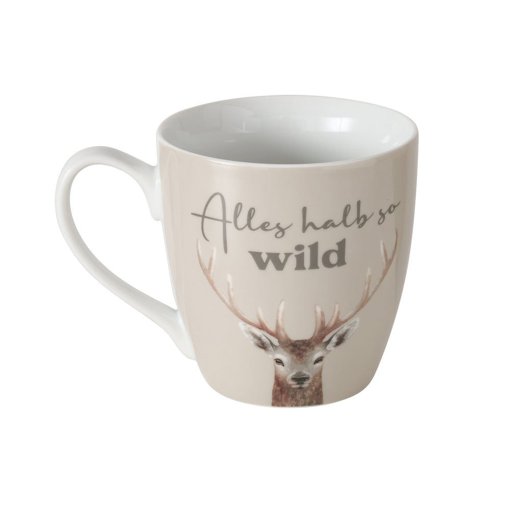 Tassen 2er Set versch. Motiv Hirsch