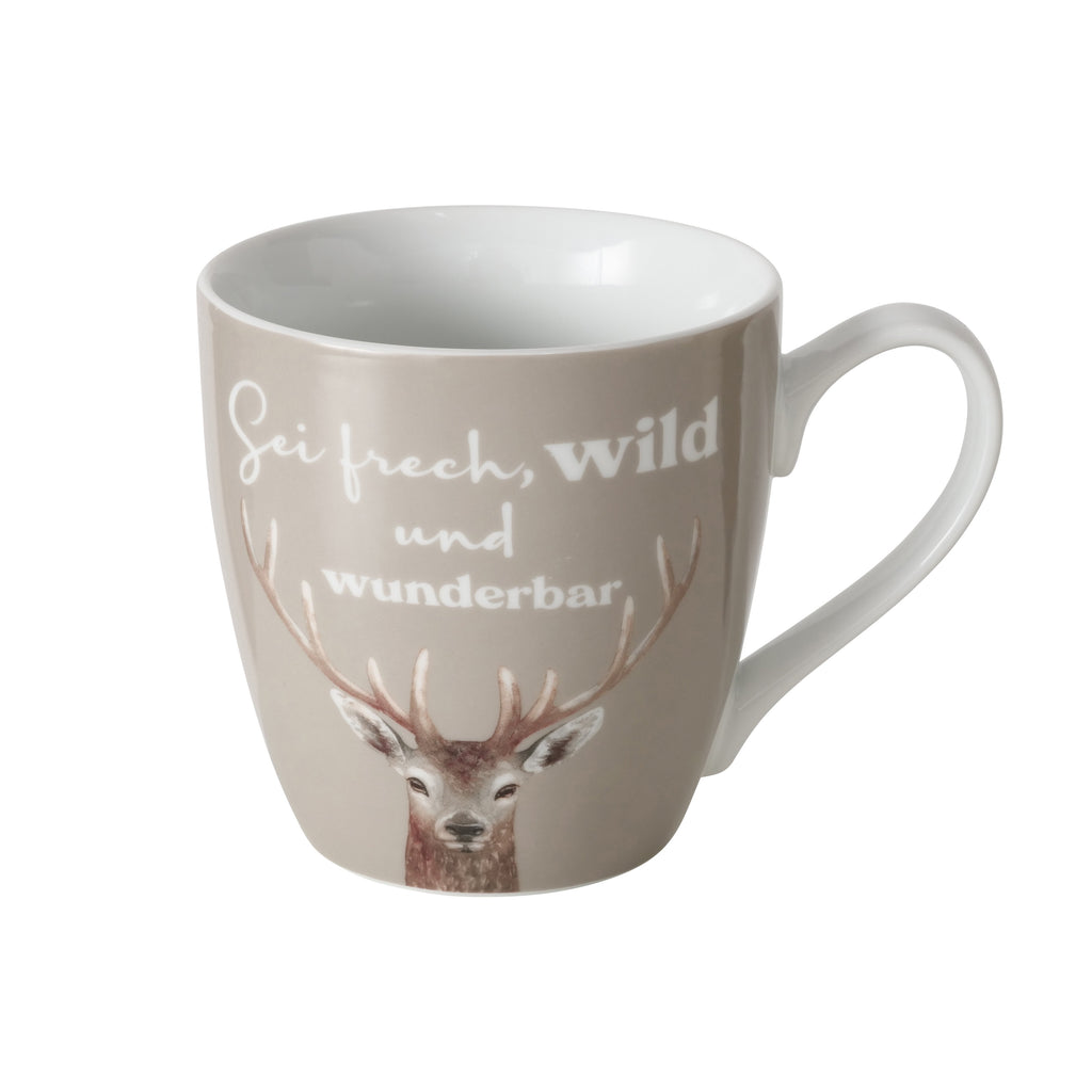 Tassen 2er Set versch. Motiv Hirsch