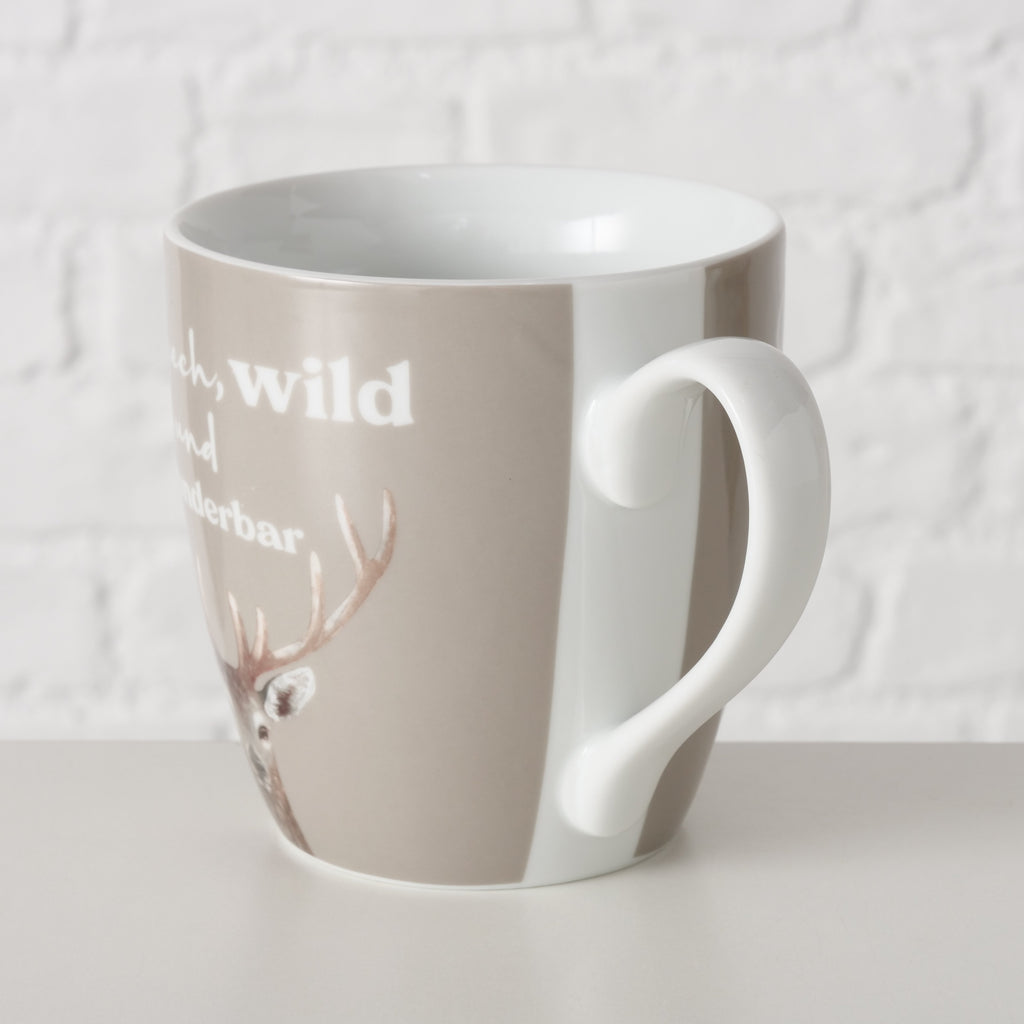 Tassen 2er Set versch. Motiv Hirsch