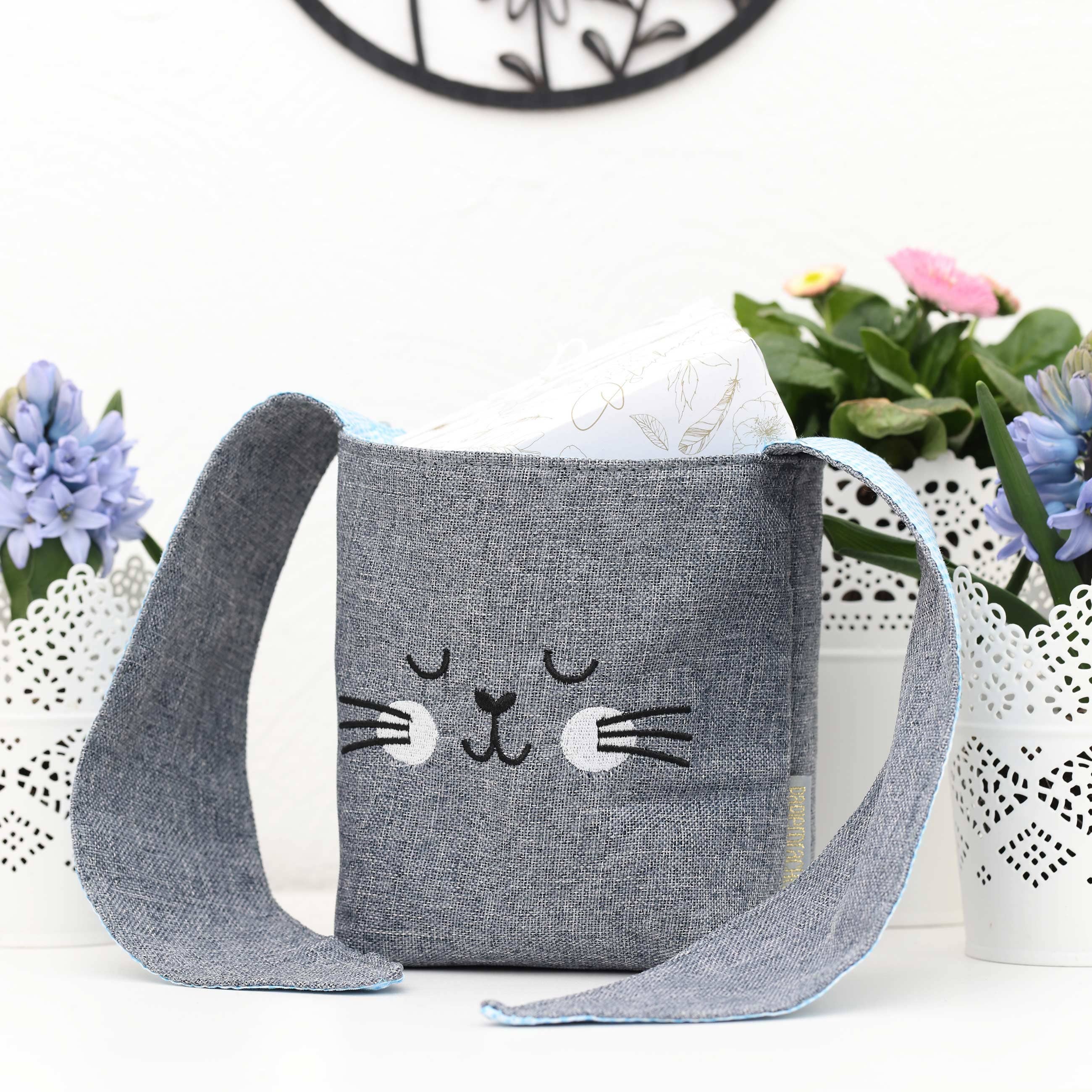 Osternest Stoff Ohren Blau