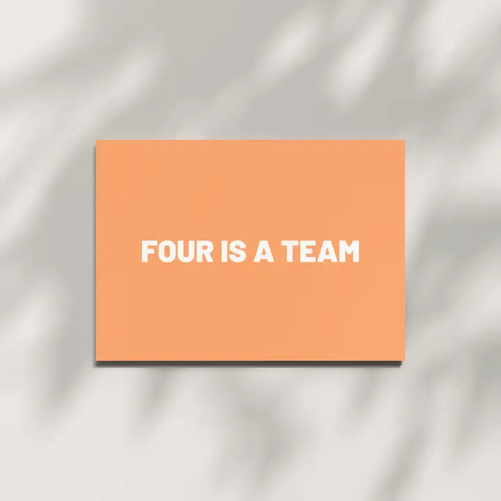 Postkarte "FOUR IS A TEAM"