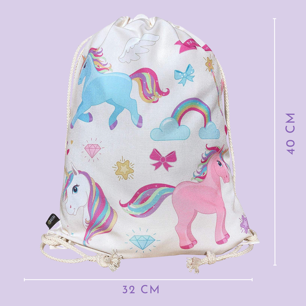 Kinder Turnbeutel Einhorn – Magischer Sportbeutel 40x32 cm von HECKBO