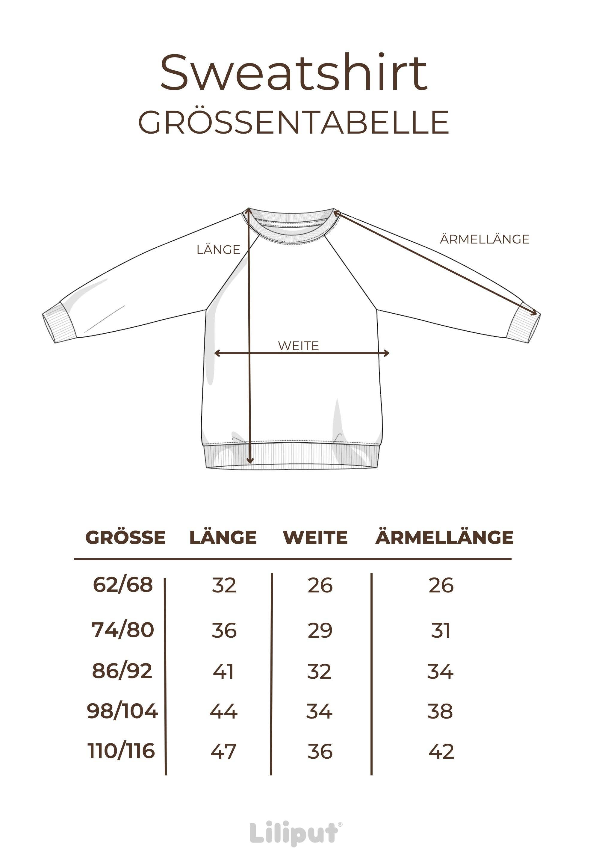 Sweatshirt in braun mit Print "Ciao Kakao"