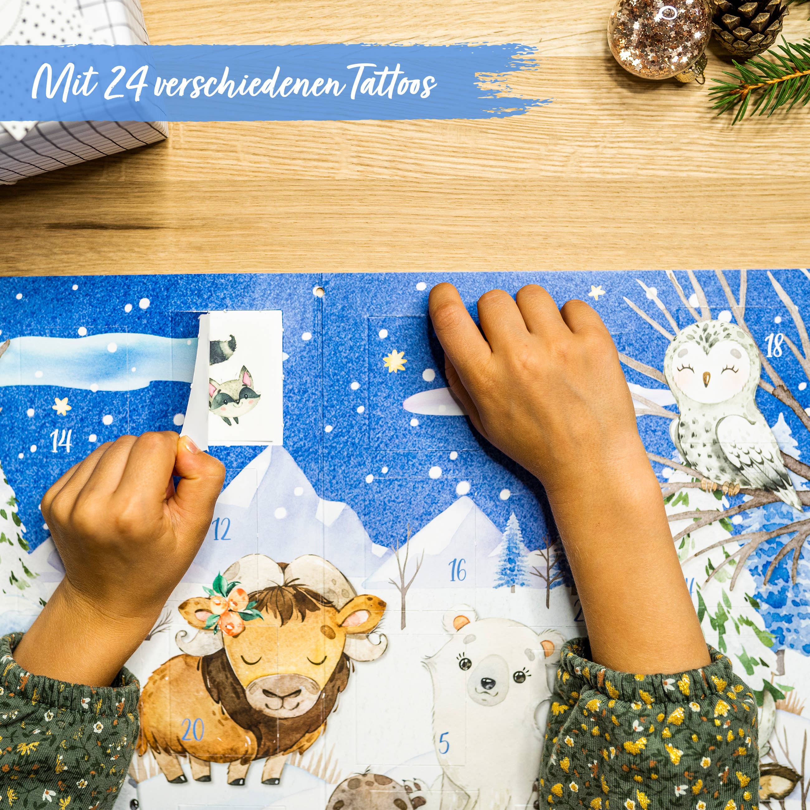 Tattoo-Adventskalender - Wintertiere