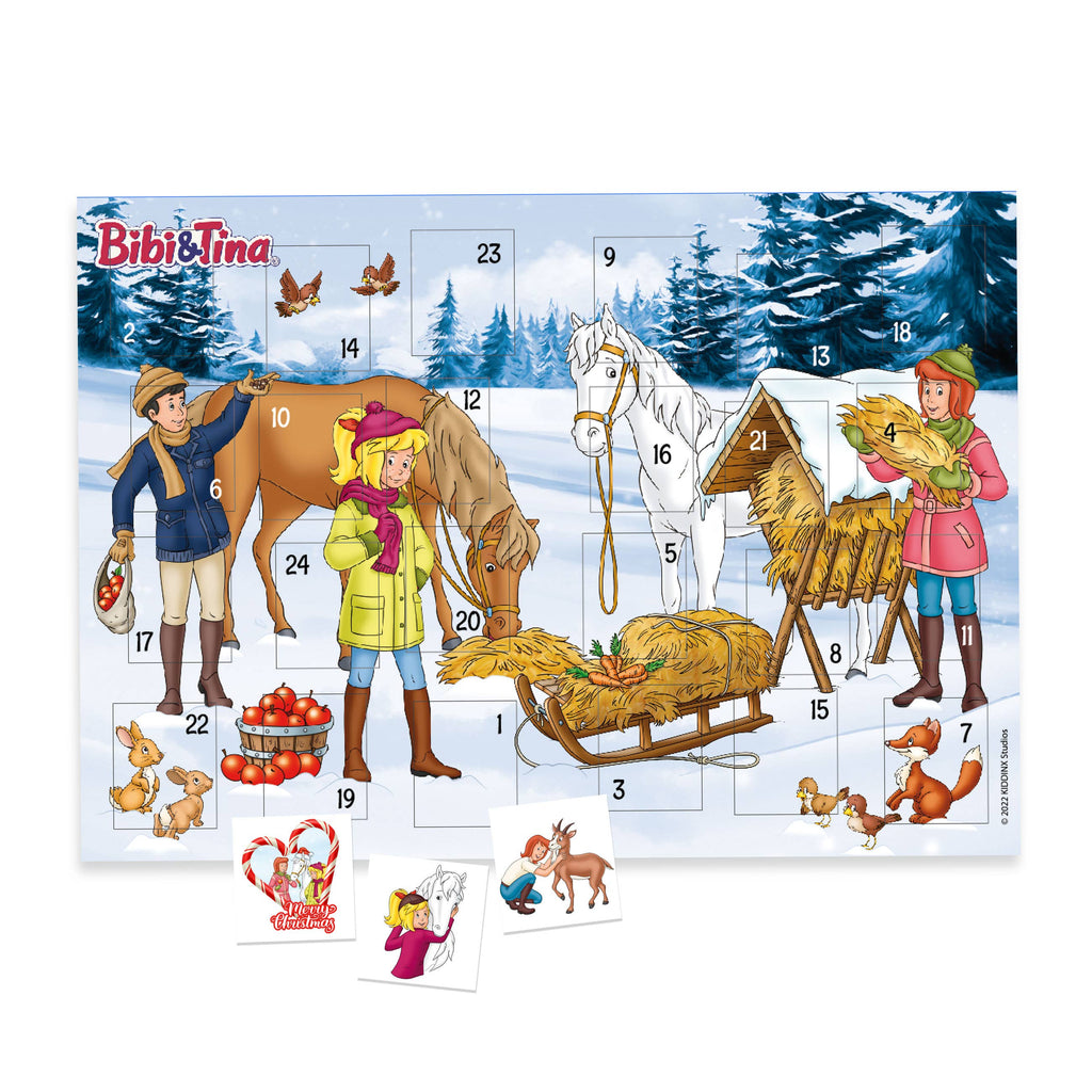 Tattoo-Adventskalender Bibi & Tina – 24 Kindertattoos für die Weihnachtszeit von Papierdrachen
