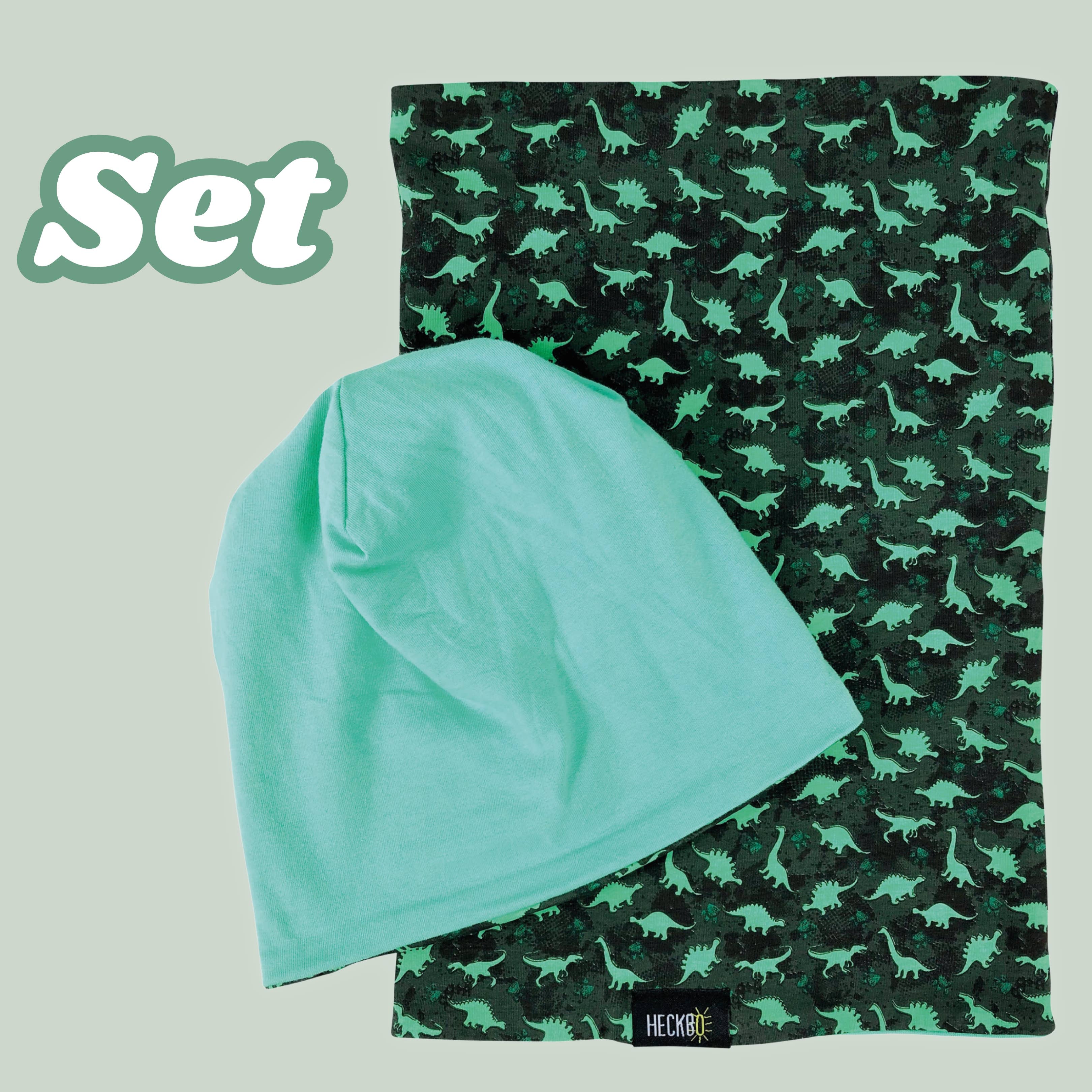 Mütze & Schal Set Dino - Übergangsmütze