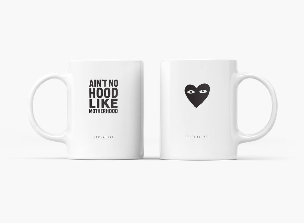 Keramiktasse „Motherhood“ – Designtasse Schwarz-Weiß | typealive