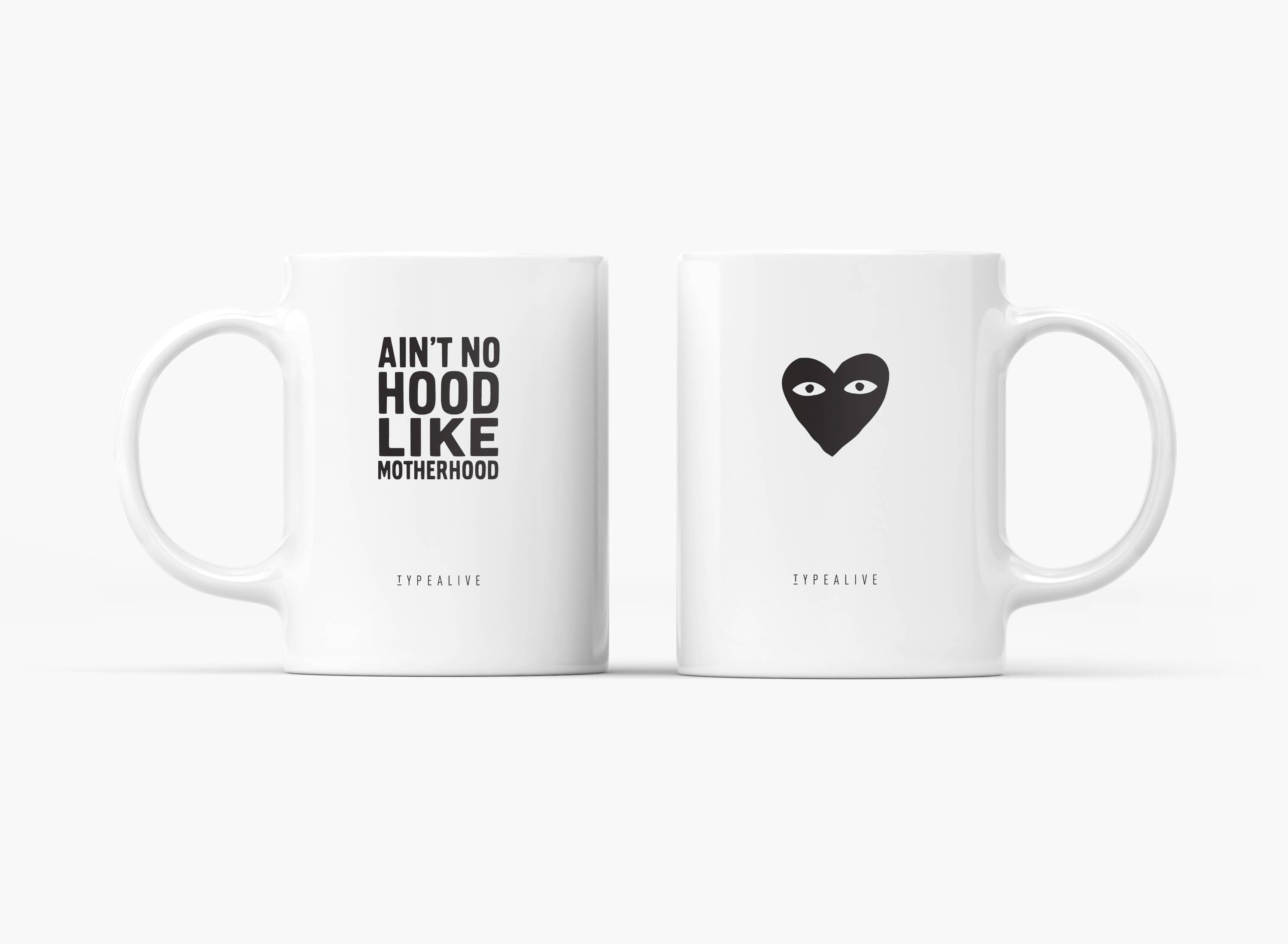 Keramiktasse „Motherhood“ – Designtasse Schwarz-Weiß | typealive