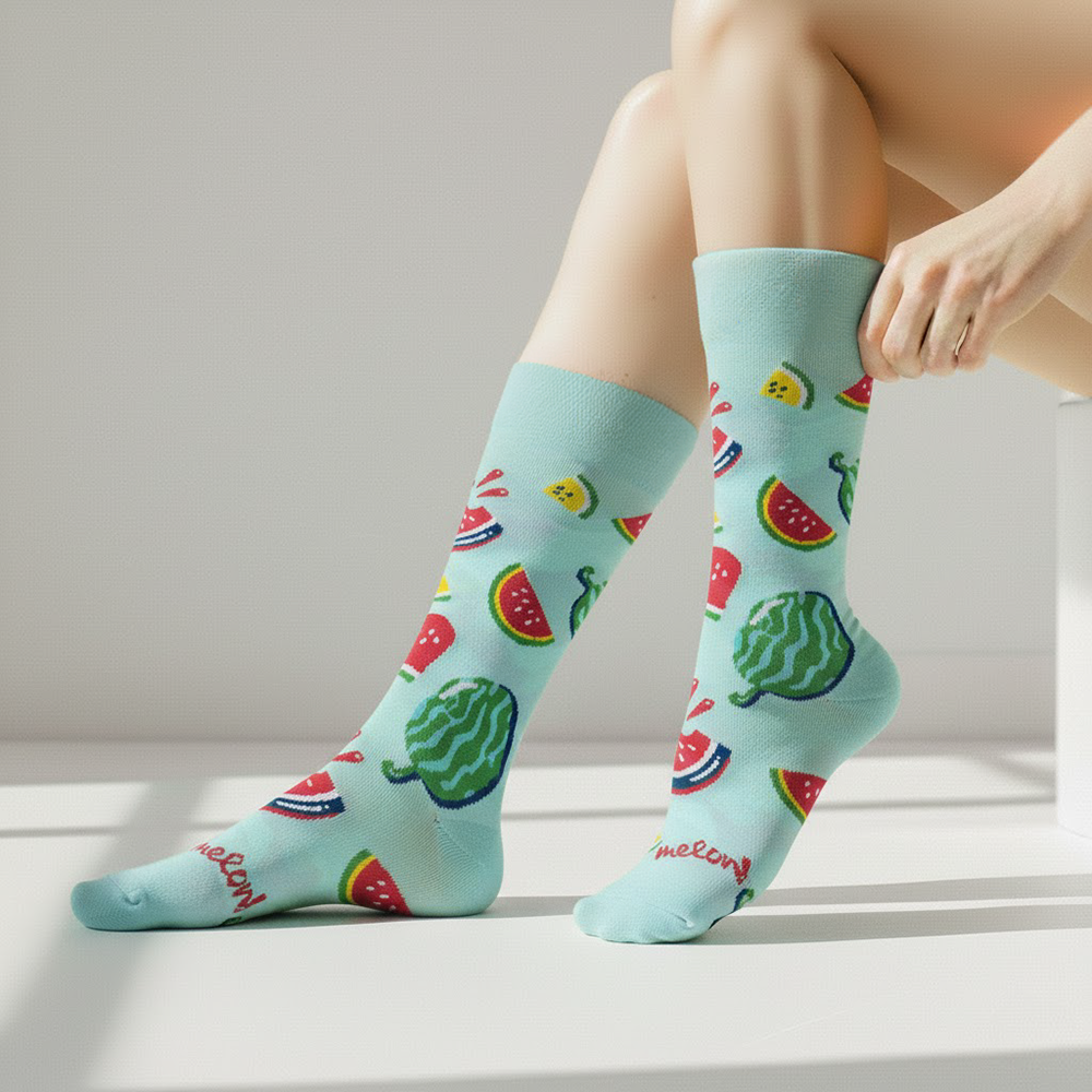 Socken Wassermelone – Trendige Damen-Socken Gr. 36–41