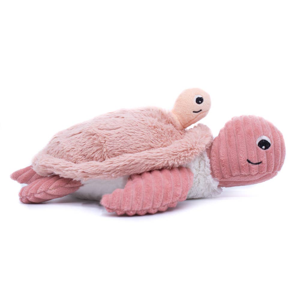 Les Ptipotos Mum & Baby Schildkröte Plüsch Rosa 30 cm – Nachhaltiges Kuscheltier-Duo