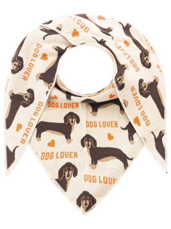 Dreieckstuch BW "Dog Lover II" mit Dackel von Zwillingsherz