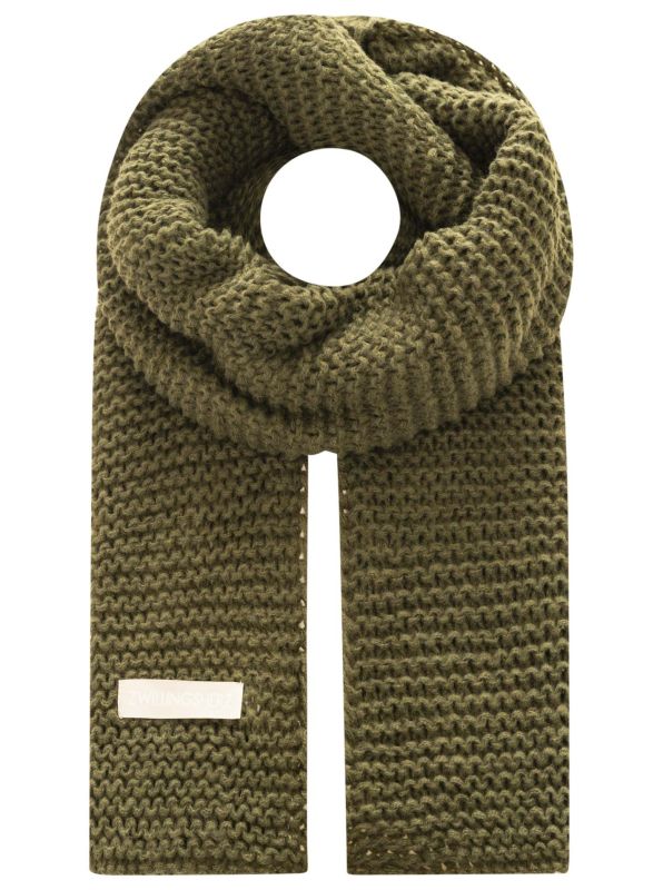 Grobstrick Schal "Uni & Patch"