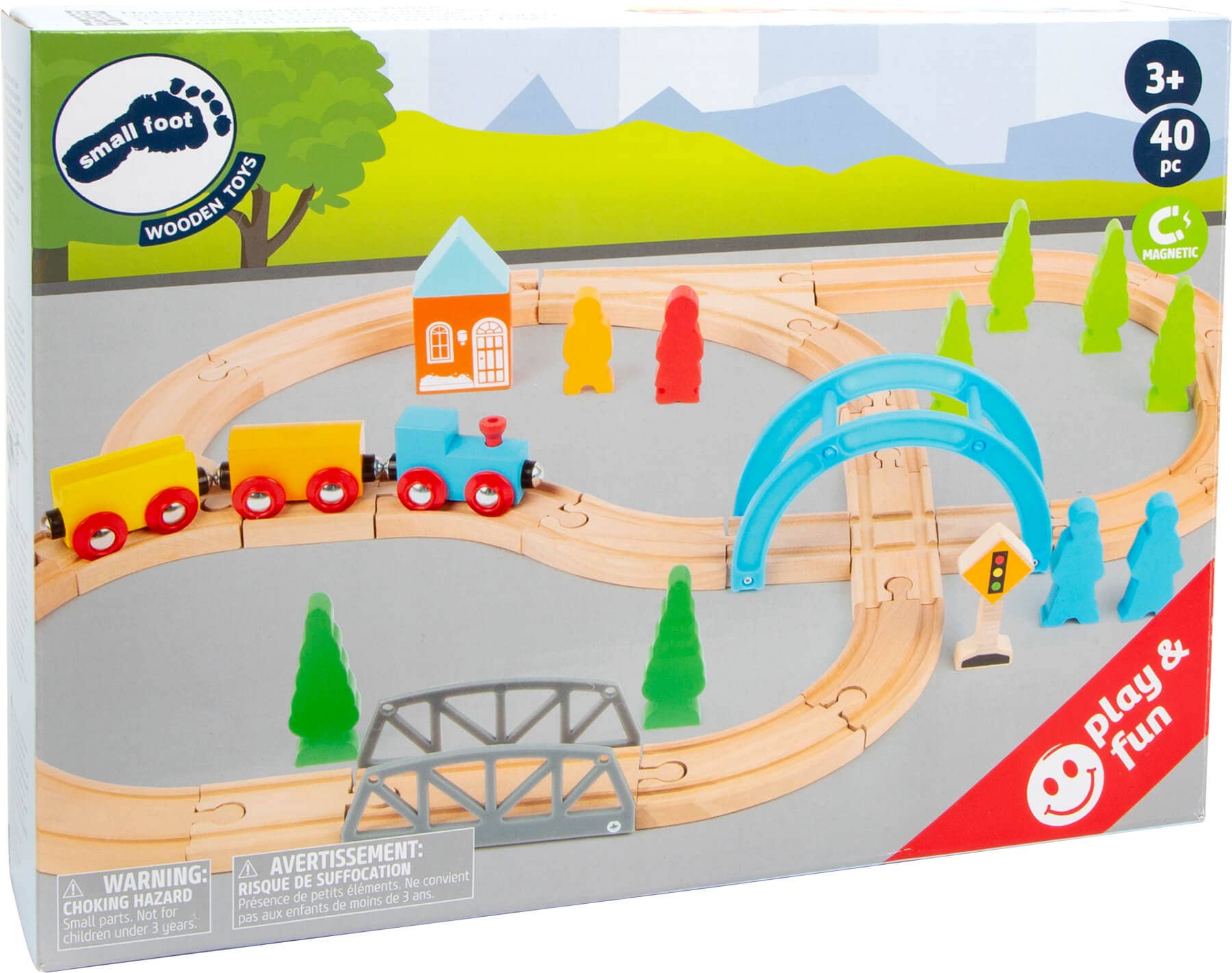 Holzeisenbahn Große Reise – Umfangreiches Eisenbahn-Set aus Holz für Kinder