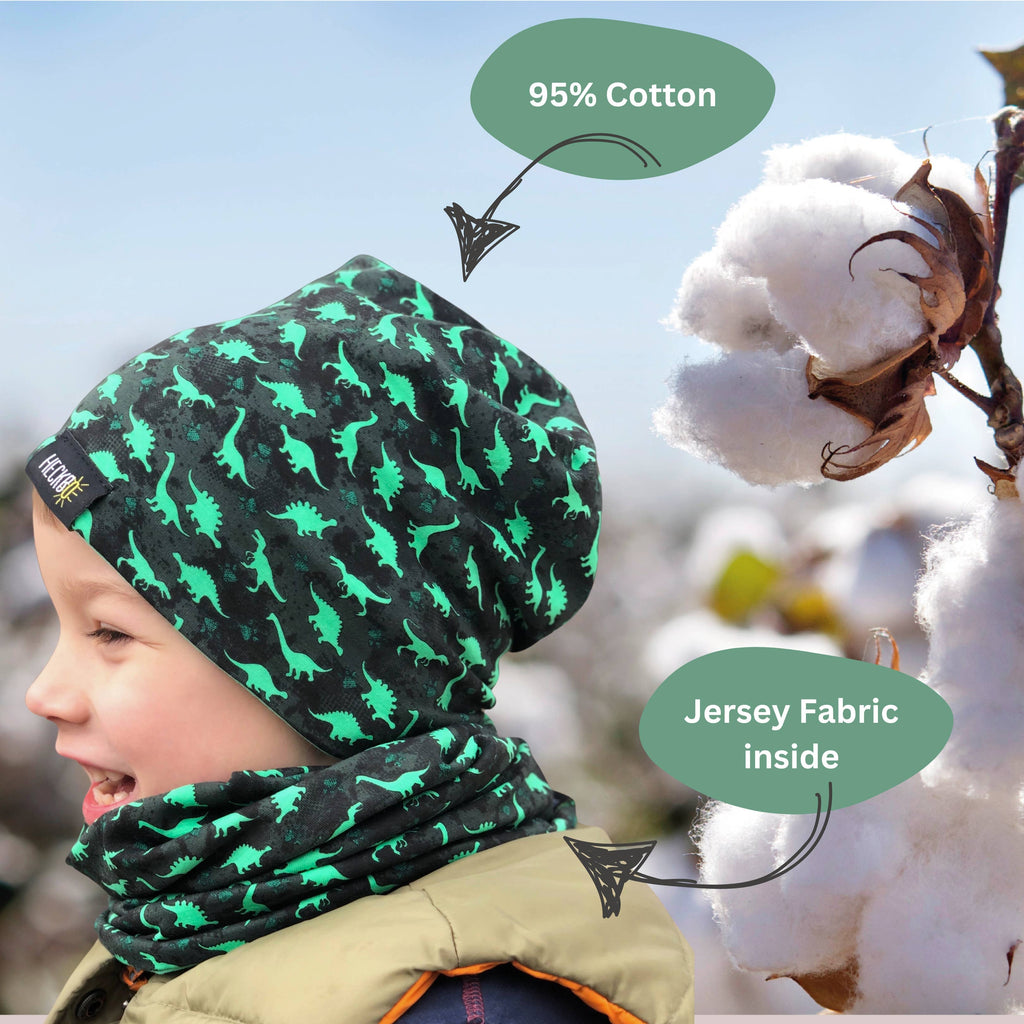 Mütze & Schal Set Dino - Übergangsmütze