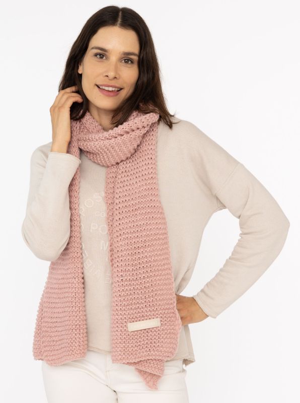 Grobstrick Schal "Uni & Patch"