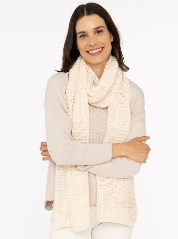 Grobstrick Schal "Uni & Patch"