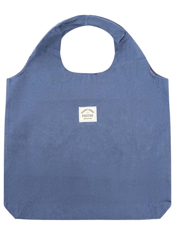 XXL Shopper "Cord" von Zwillingsherz blau