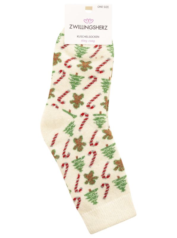 Kuschelsocken 10er Set Wollmix "Zuckerstange & Lebkuchen"