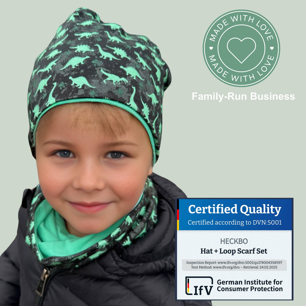 Mütze & Schal Set Dino - Übergangsmütze