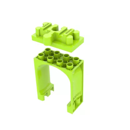 Noppi Eisenbahn - 16 Bauteile für Brücken. Kompatibel zu Holzeisenbahn und großen Klemmbausteinen