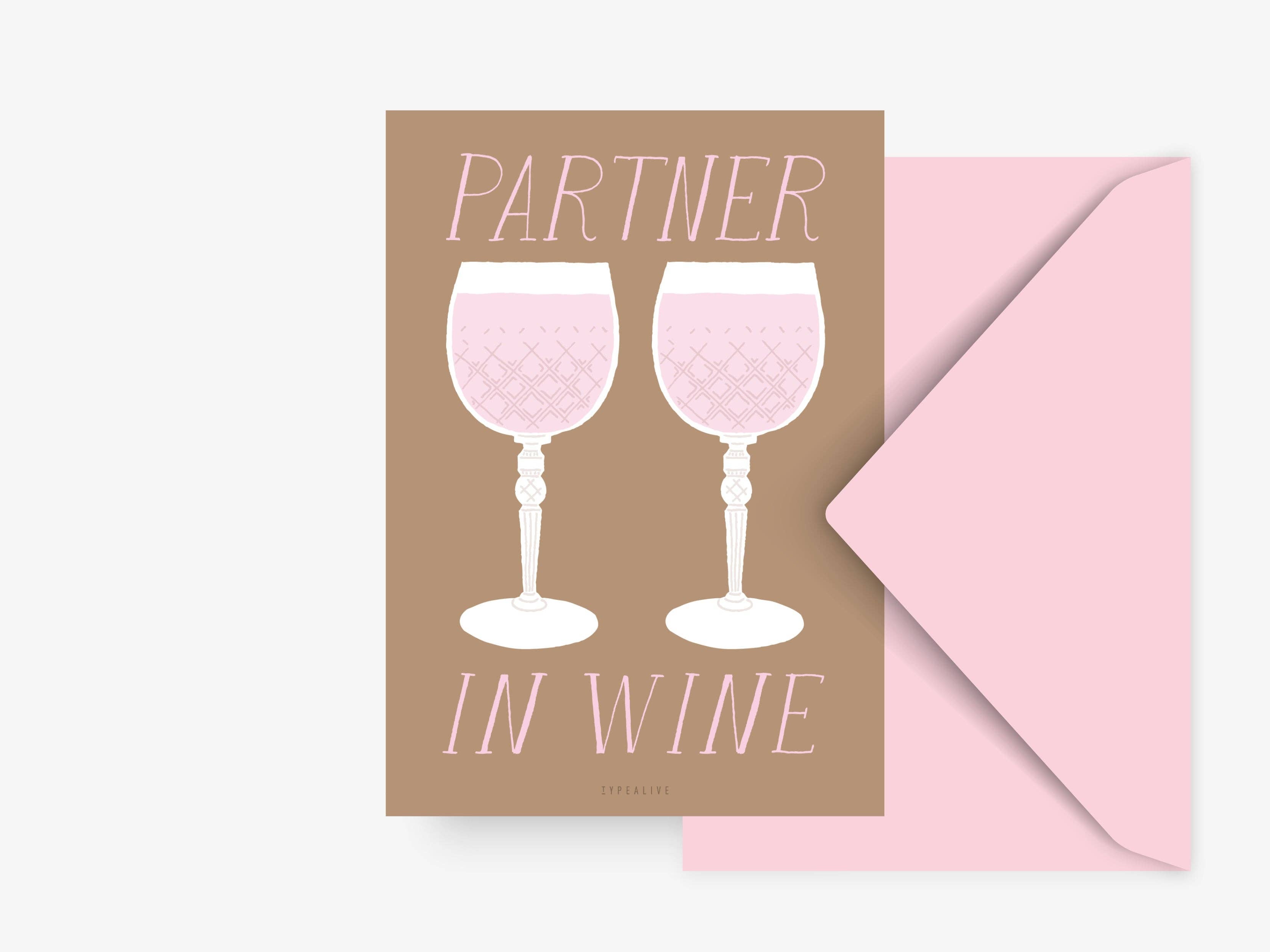 Postkarte / Partner In Wine