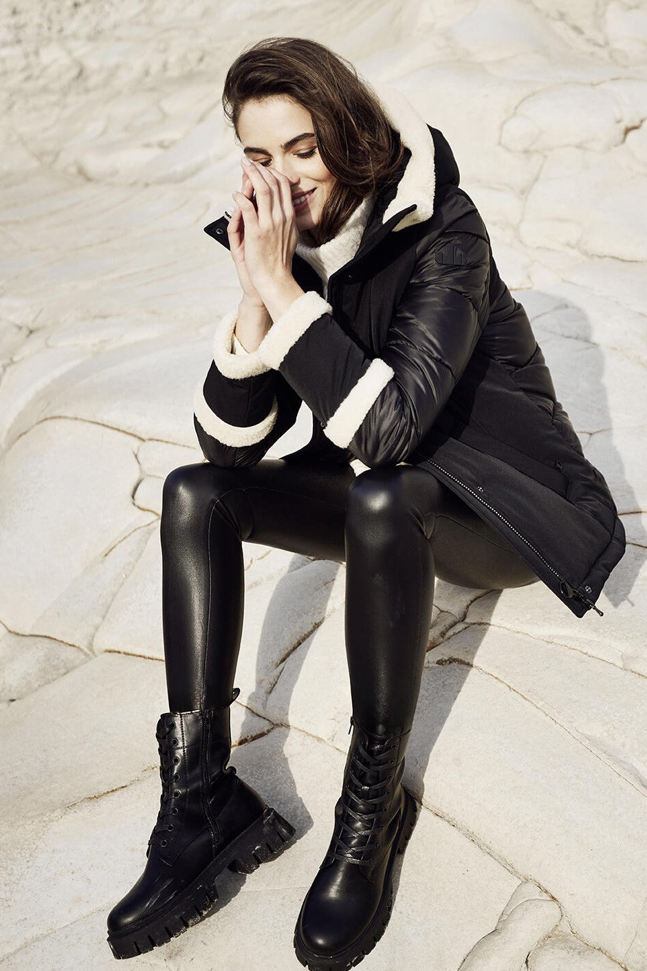 Jacke Materialmix "Curly" von New Canadian