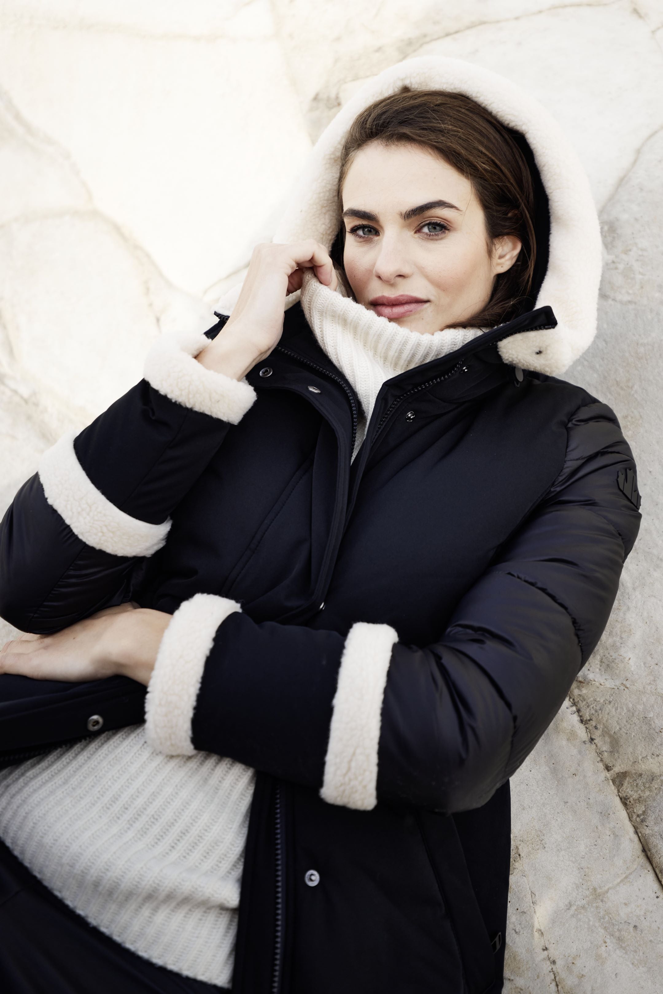 Jacke Materialmix "Curly" von New Canadian