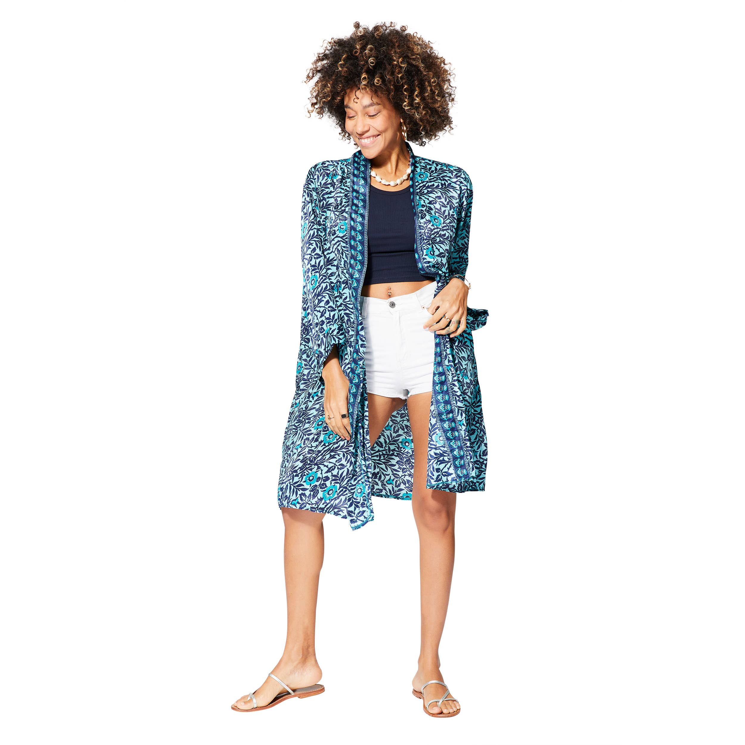 SOMMERKIMONO MIT MITTELLANGEN 3/4-ÄRMELN MCKIM0008B