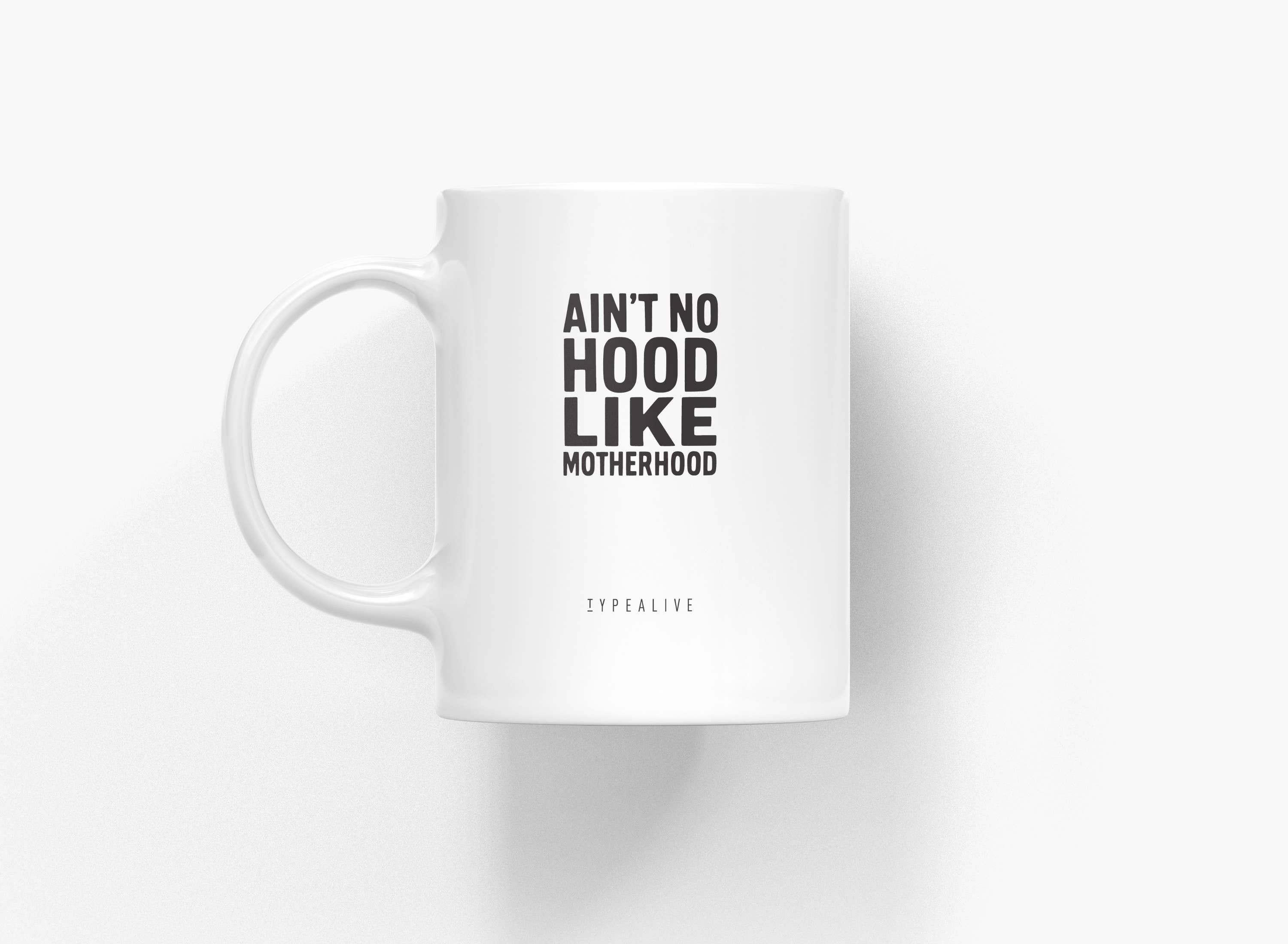 Keramiktasse „Motherhood“ – Designtasse Schwarz-Weiß | typealive
