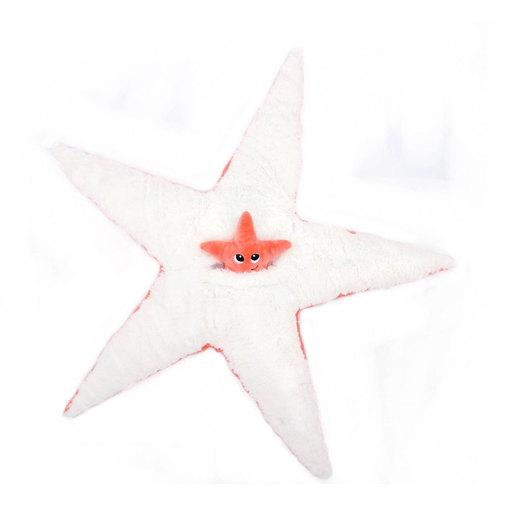 LES PTIPOTOS – 62 cm Mamma- und Baby-Plüsch Seestern Koralle