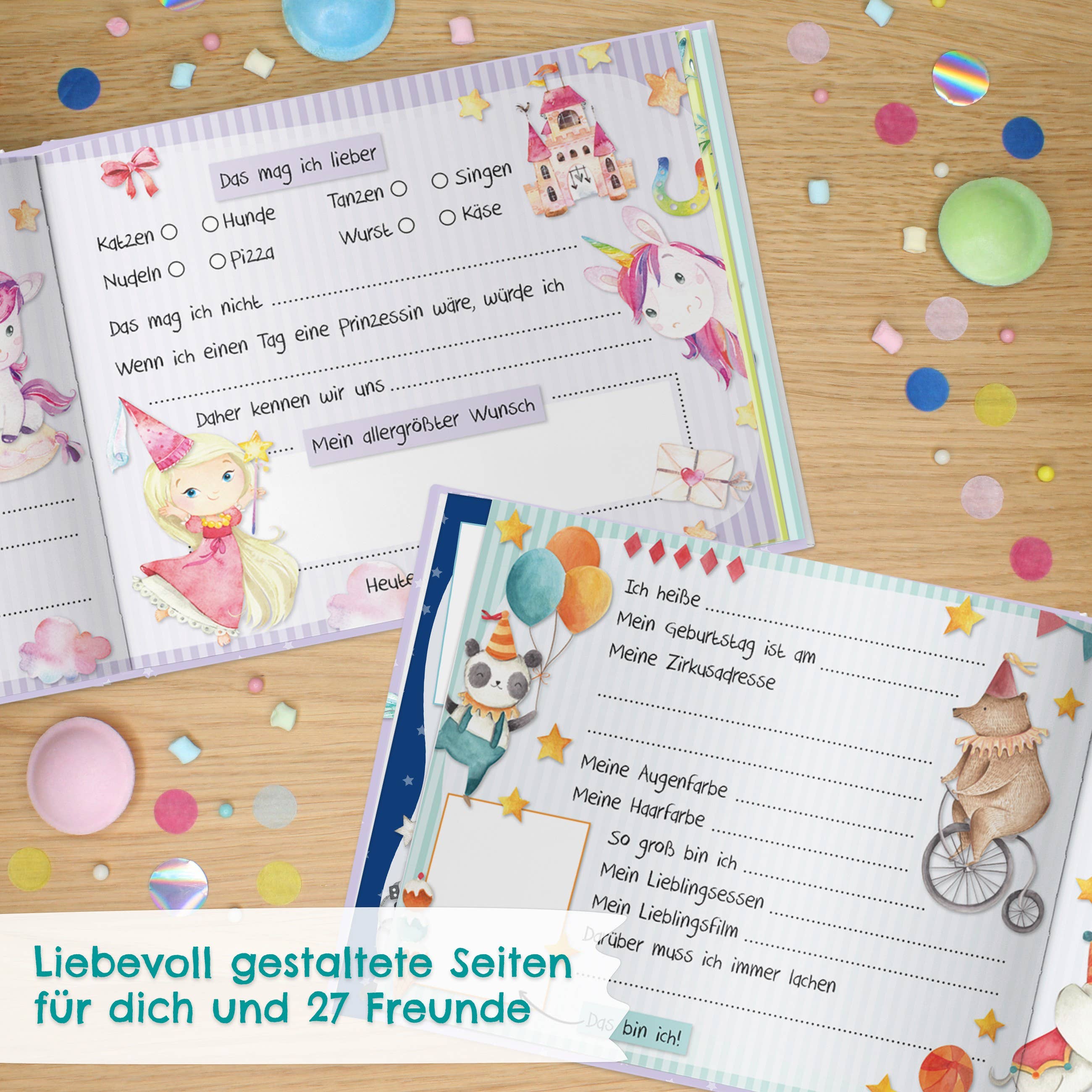 Freundebuch - Meine Schulfreunde - Design 2 - grünes Cover