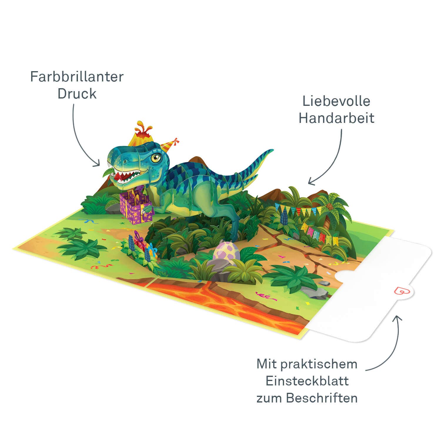 Dinosaurier Pop-Up Karte
