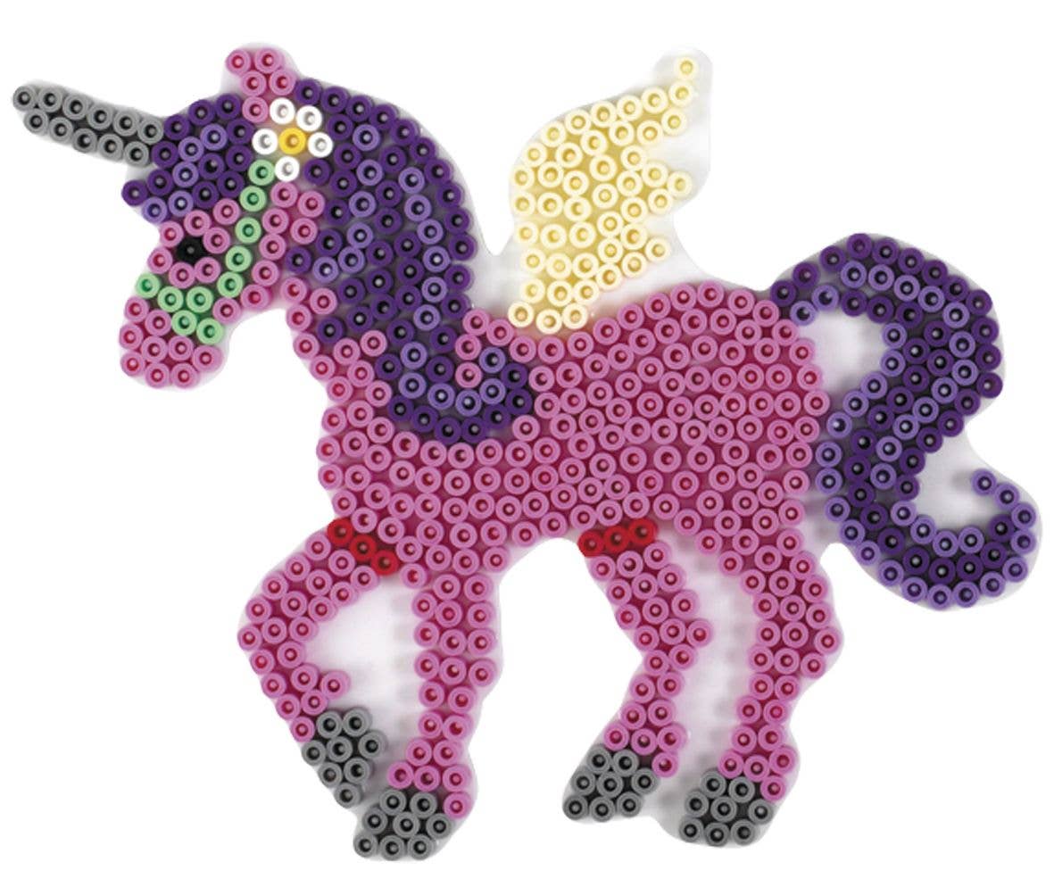 HAMA Stiftplatte Pegasus transparent – Bügelperlen-Platte für Kinder ab 5 Jahren