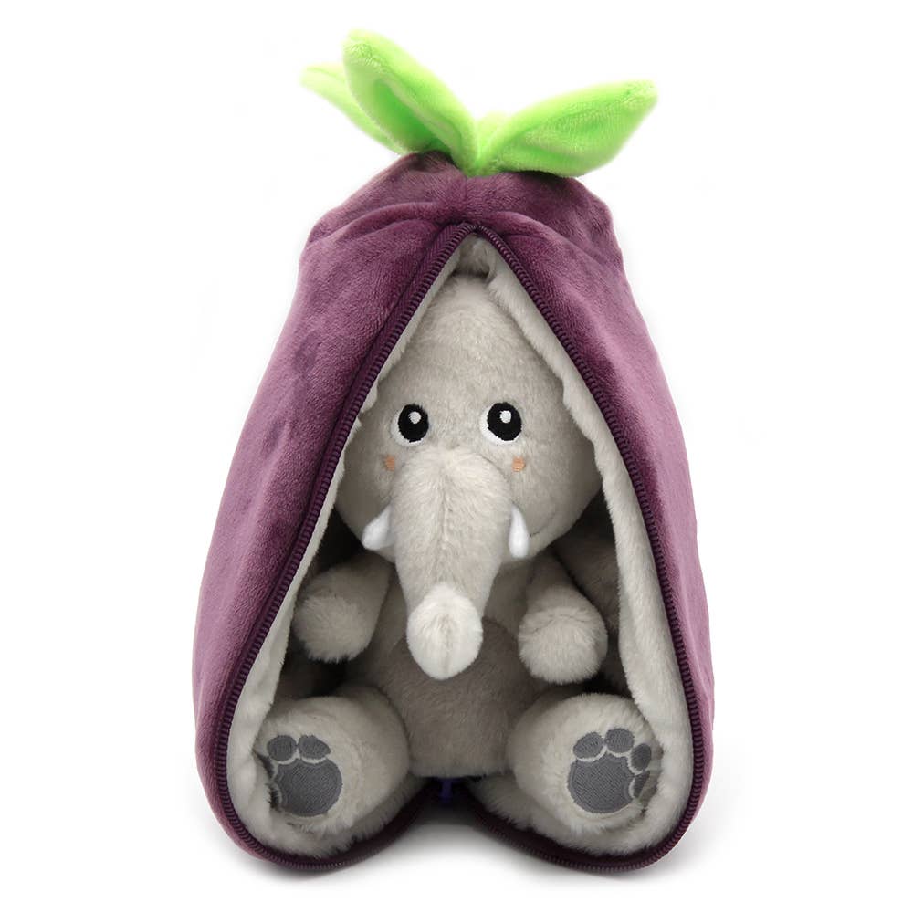 FLIPETZ - Plüsch Velvet der Elefant / Aubergine