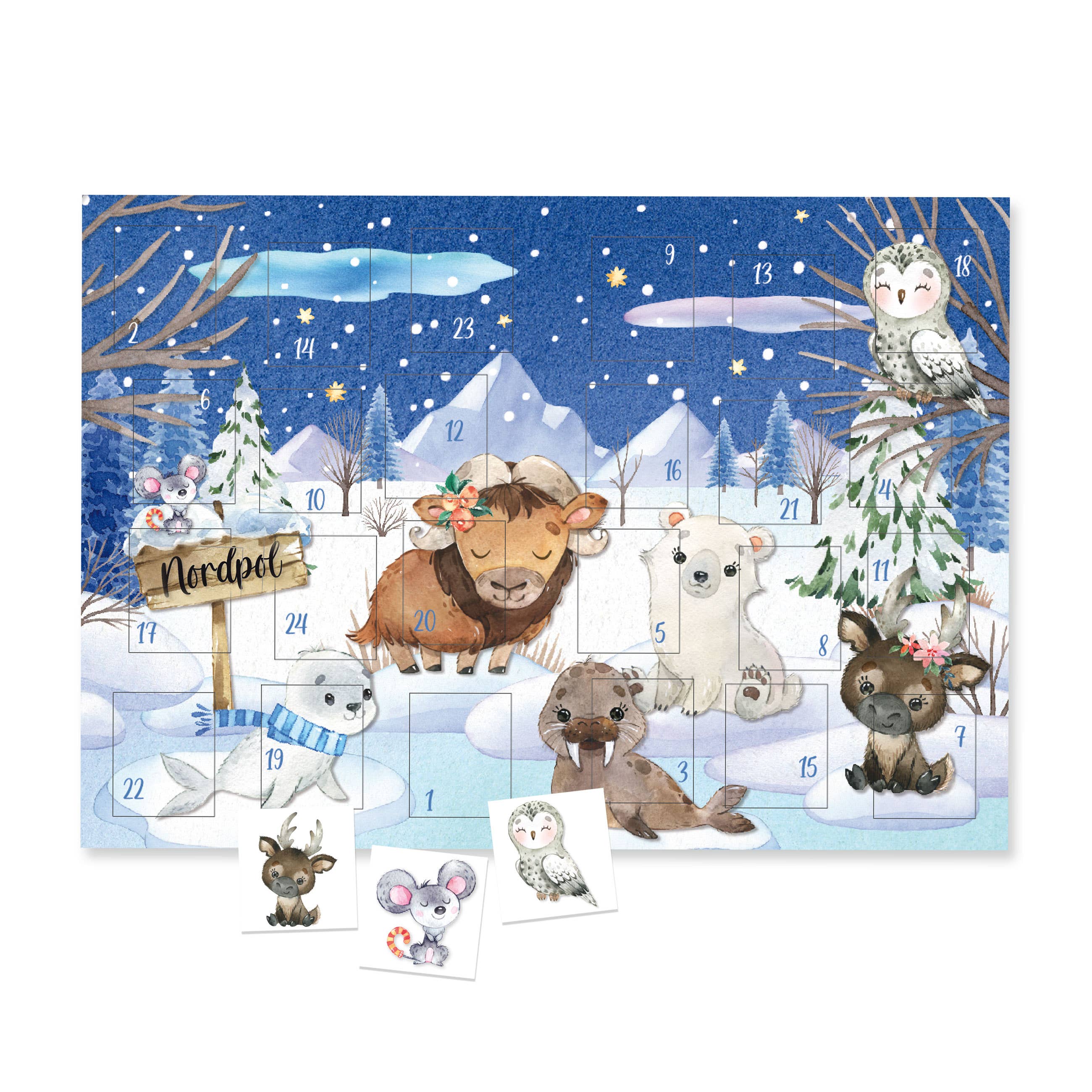 Tattoo-Adventskalender - Wintertiere