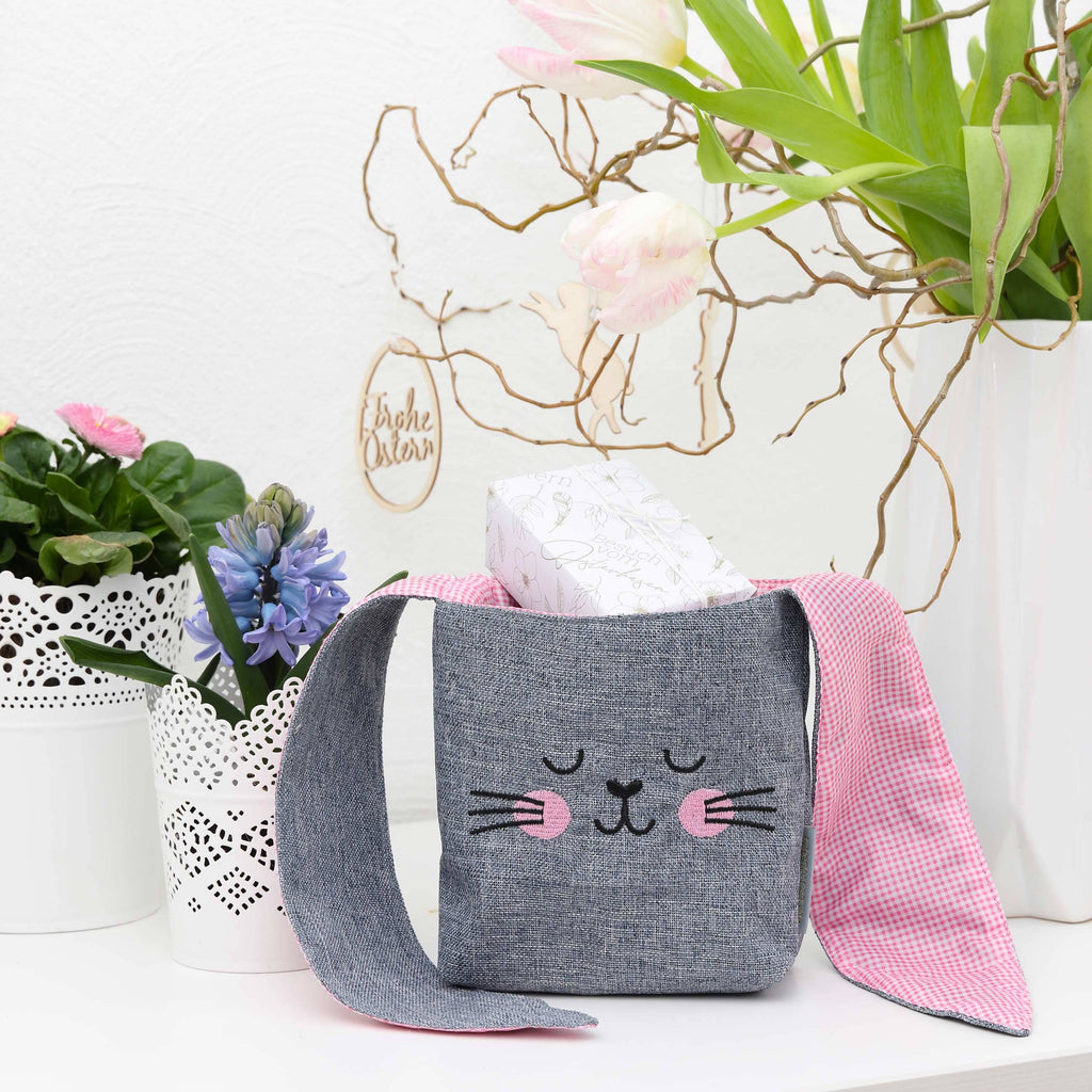 Osternest Stoff Ohren Rosa