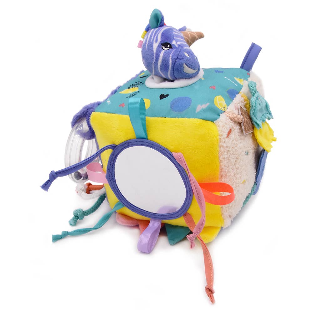 LES DEGLINGOS BABY AKTIVITÄTSWÜRFEL KIPROKOS DAS ZEBRA - 12 CM