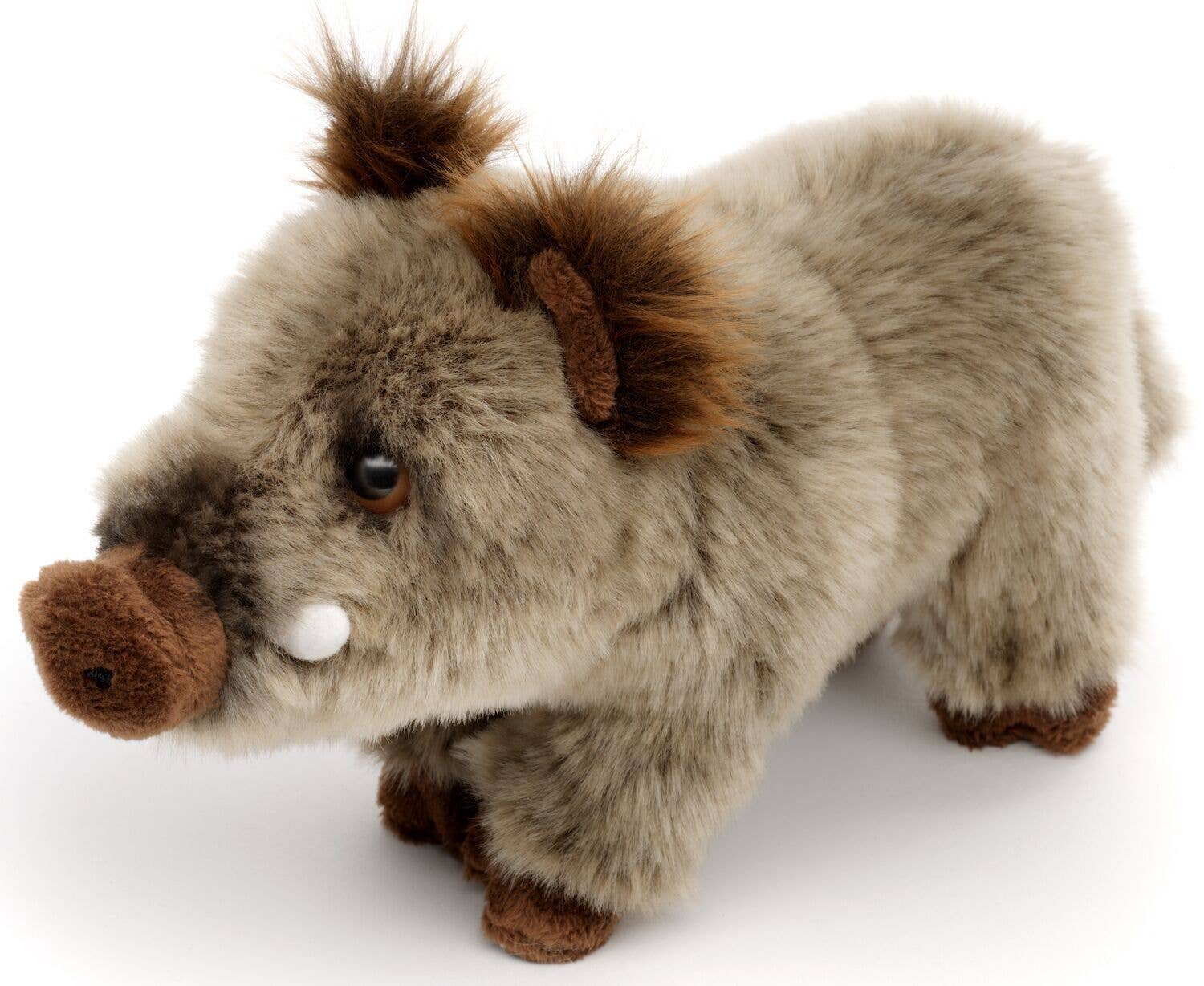 Wildschwein Kuscheltier stehend 25 cm – Plüschtier Waldtier von Uni-Toys | Handgefertigt