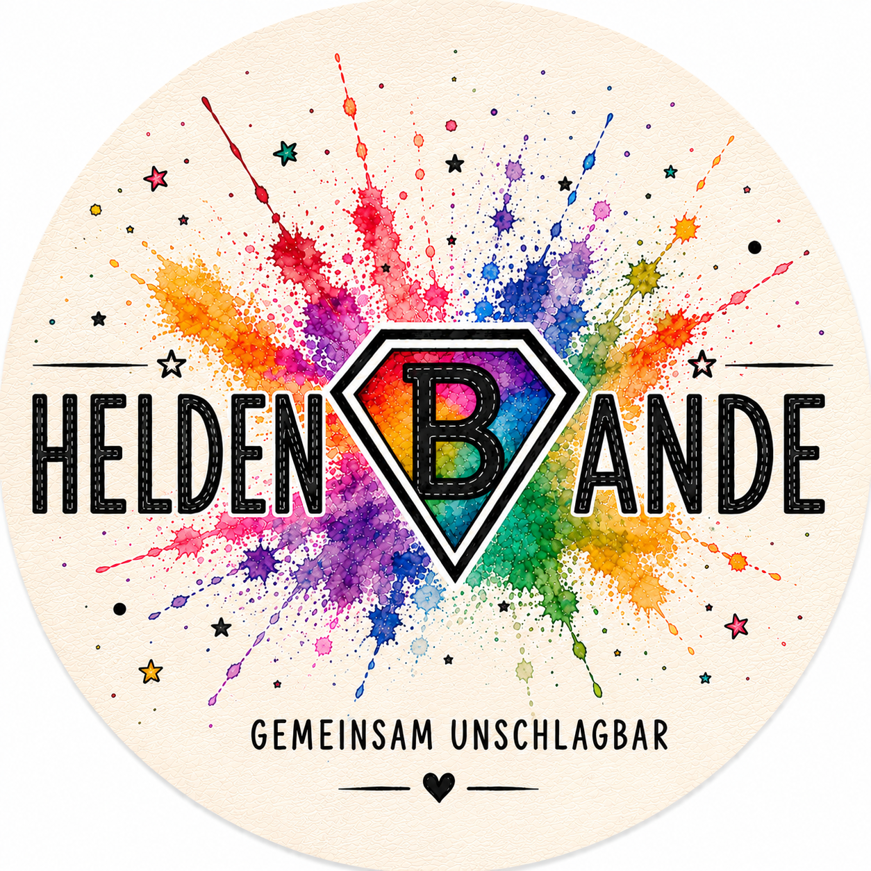 Heldenbande Bierdeckel-Set – alle Motive wählbar, Aquarell-Look Familiengeschenk